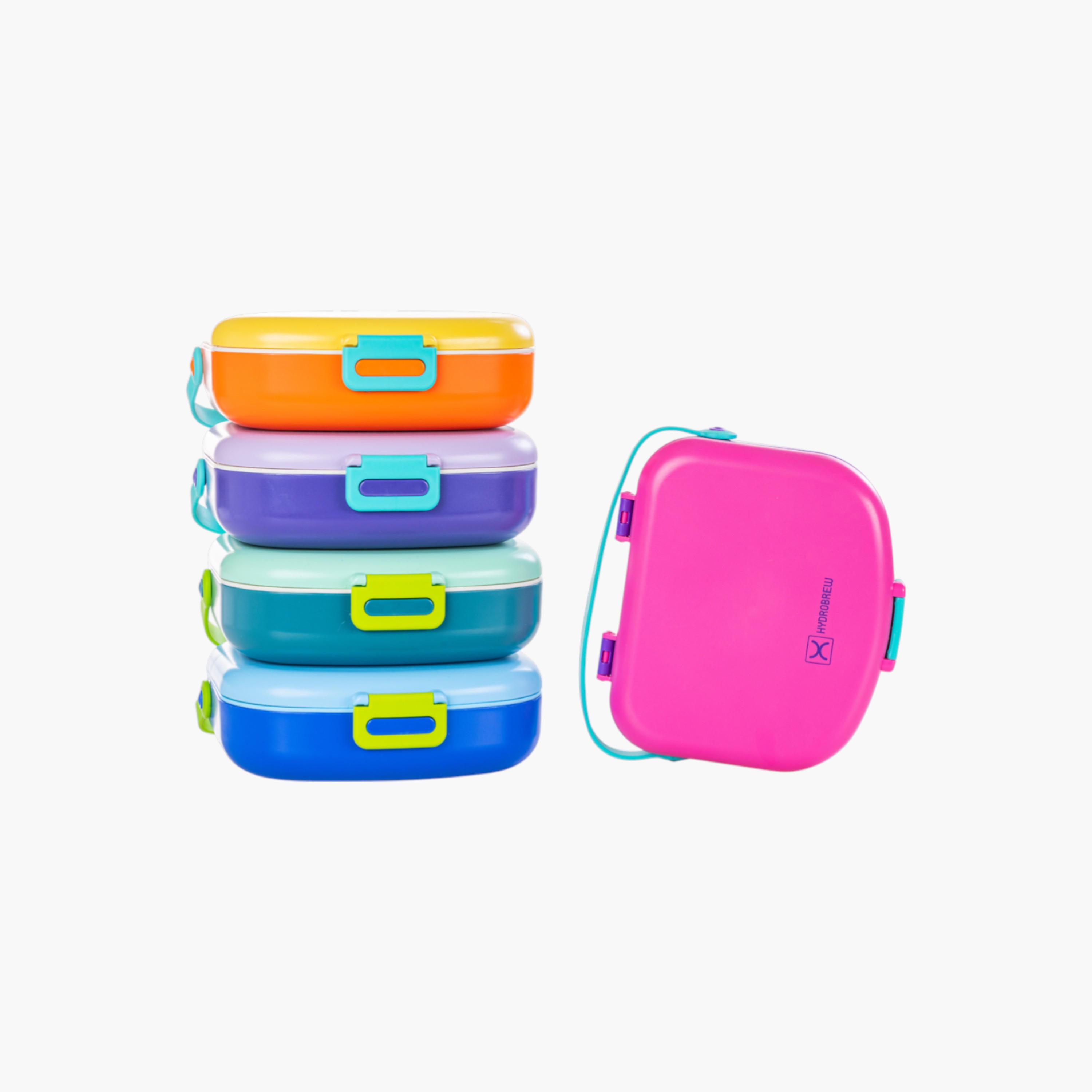 Hydrobrew Solid 4-Compartment Bento Lunch Box with Spoon and Fork-school-lunchessentials-lunchboxes-image-7