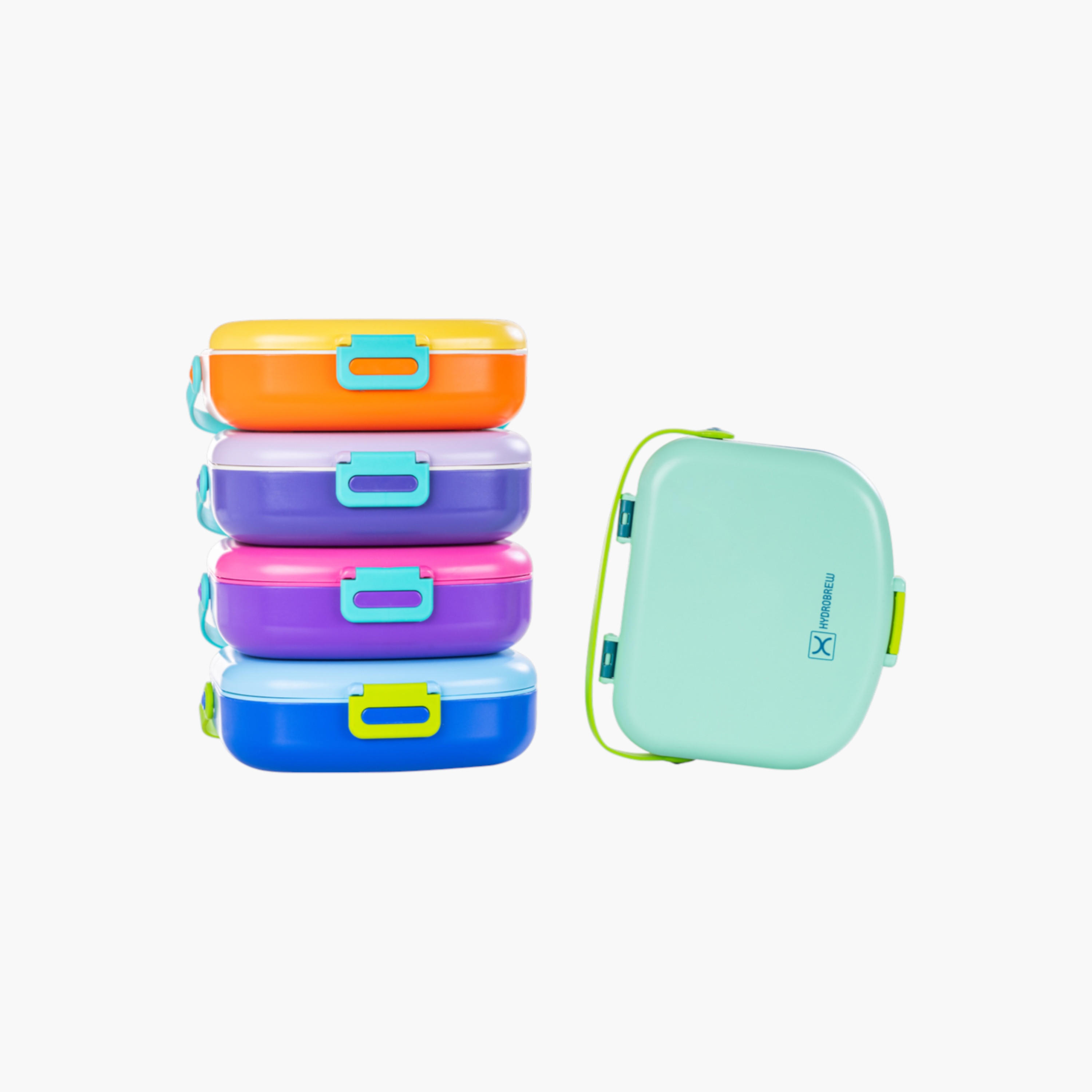 صندوق غداء بينتو سادة بـ4 أقسام مع ملعقة وشوكة من هيدروبرو-school-lunchessentials-lunchboxes-image-7