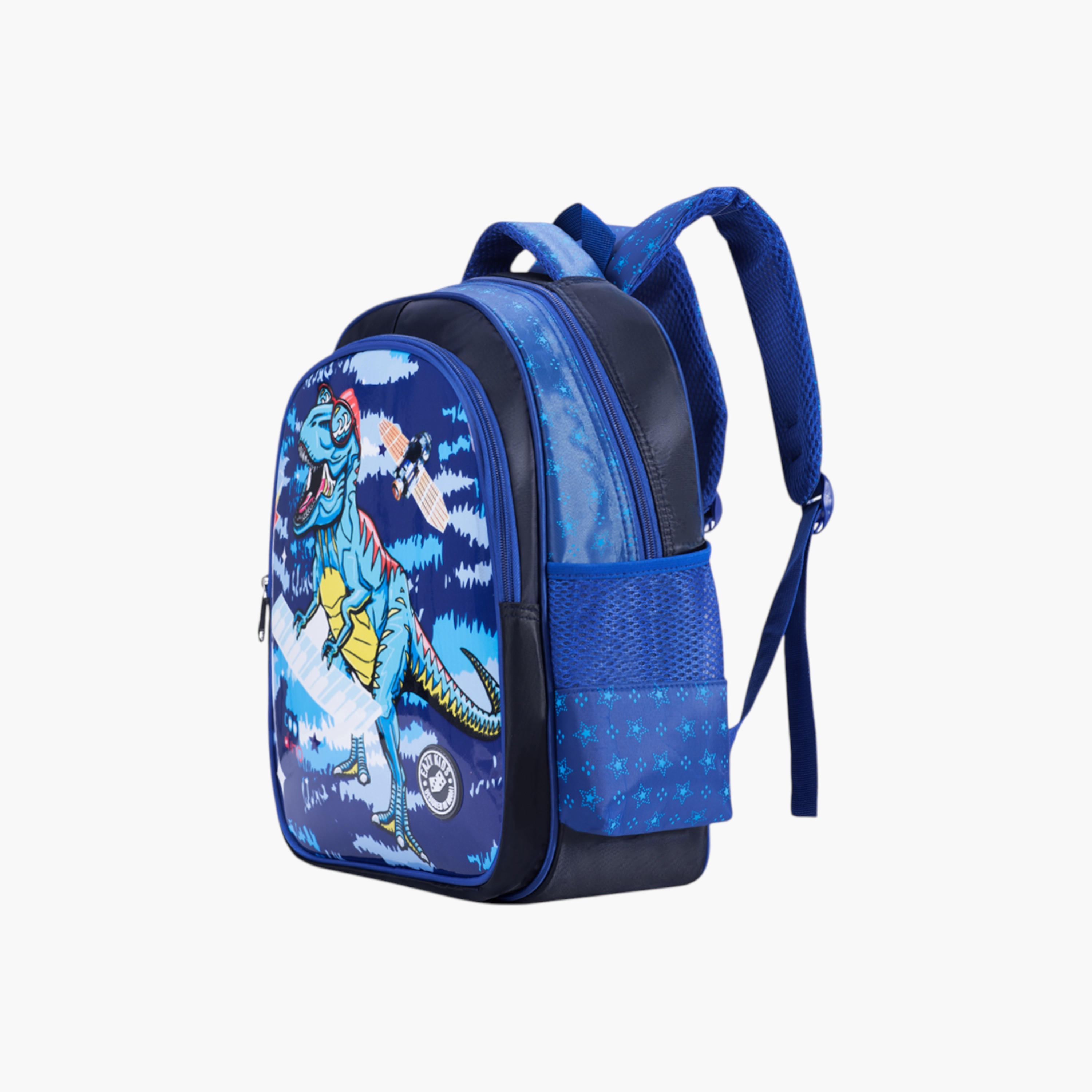 Eazy Kids Dinosaur Print Backpack with Adjustable Strap and Zip Closure - 26x12x30 cms-school-bagsandbackpacks-backpacks-image-7