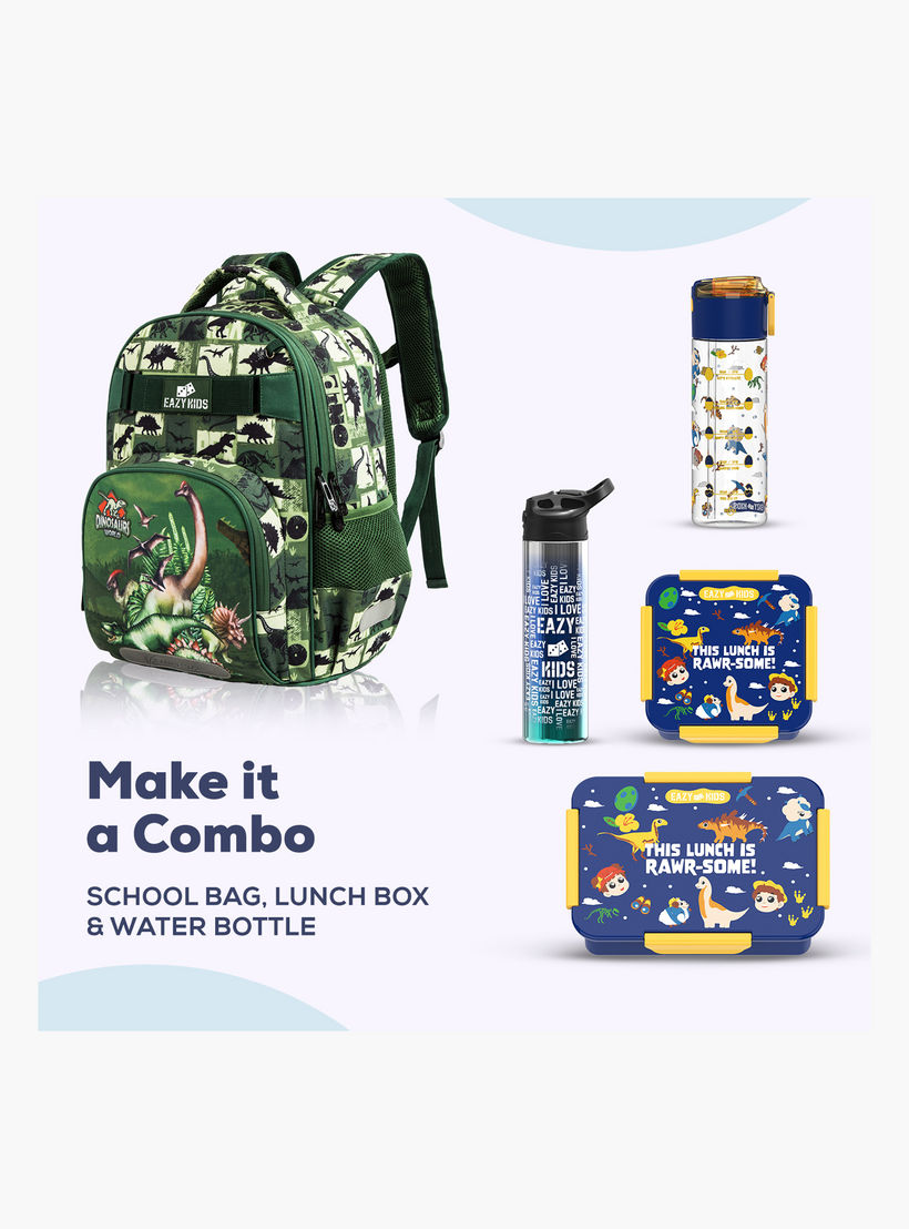 طقم شنط ظهر بطبعات ديناصور 18 بوصة 3 قطع من إيزي كيدز- 19×40×30 سم-school-bagsandbackpacks-sets-image-10
