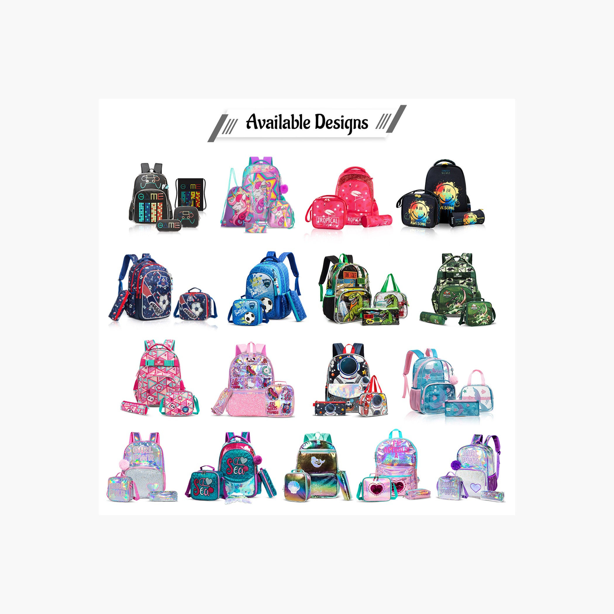 Eazy Kids 3-Piece Dinosaur Print 18-Inch Backpack Set - 19x40x30 cms-school-bagsandbackpacks-sets-image-3