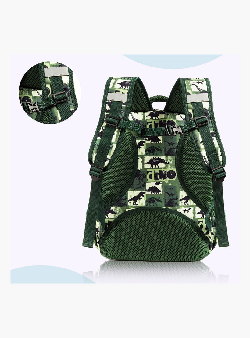 طقم شنط ظهر بطبعات ديناصور 18 بوصة 3 قطع من إيزي كيدز- 19×40×30 سم-school-bagsandbackpacks-sets-image-9