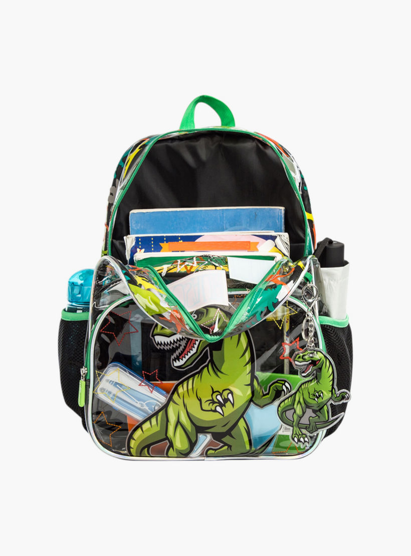 طقم شنطة ظهر 17 بوصة بطبعات ديناصور 3 قطع من إيزي كيدز - 30x18x43 سم-school-bagsandbackpacks-sets-image-5