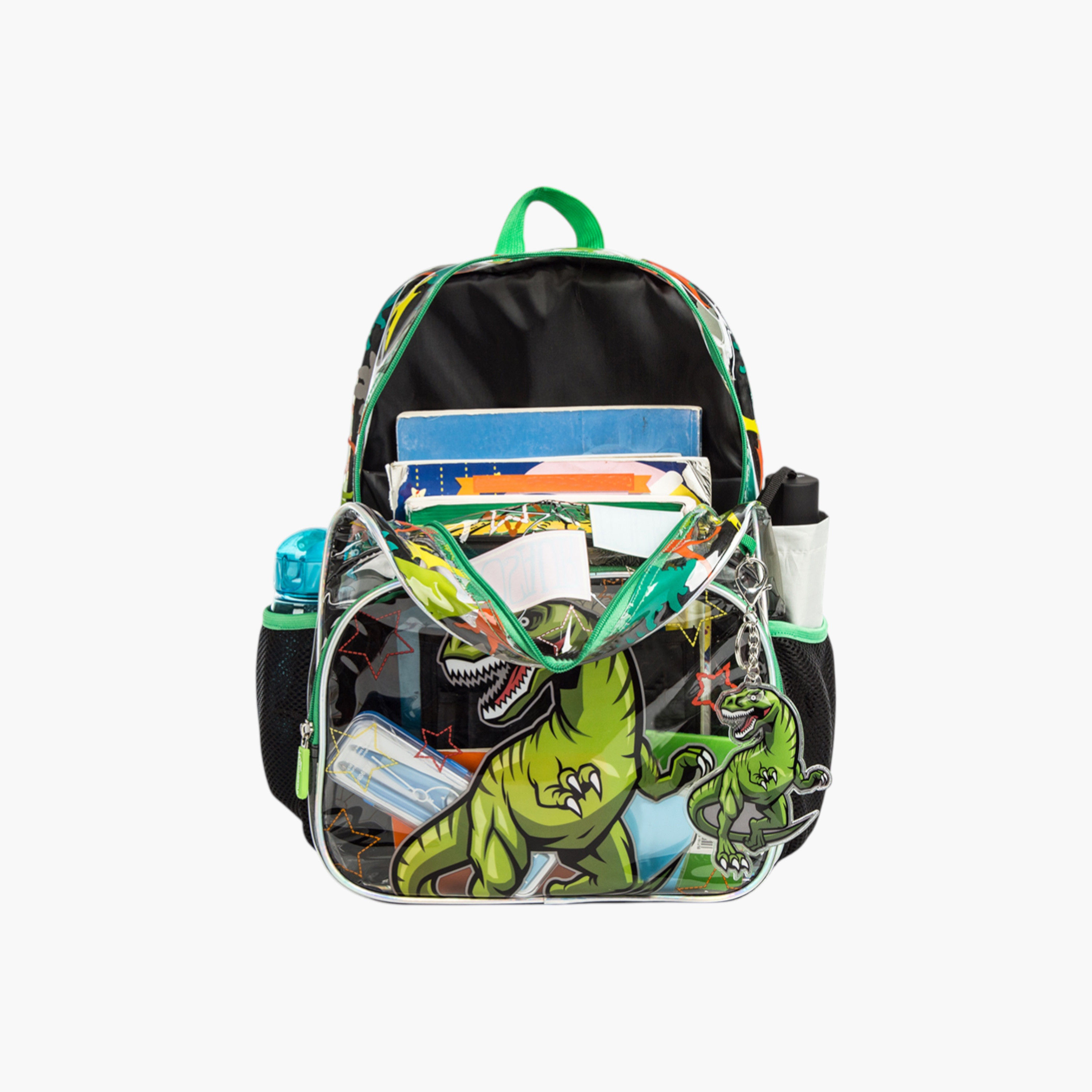 طقم شنطة ظهر 17 بوصة بطبعات ديناصور 3 قطع من إيزي كيدز - 30x18x43 سم-school-bagsandbackpacks-sets-image-5