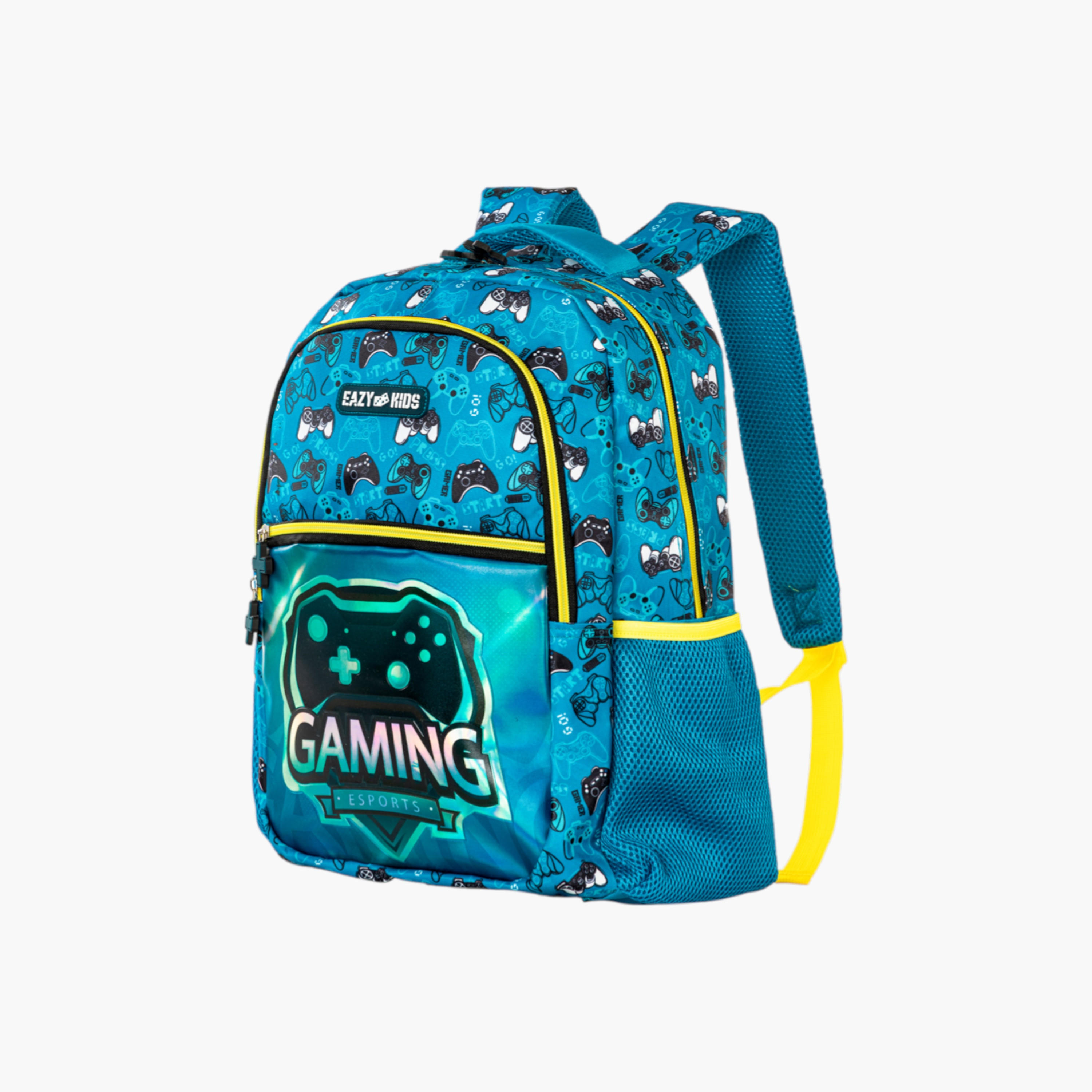Eazy Kids Gamer Print 16-inch Backpack with Lunch Bag and Pencil Pouch - 14x40x30 cms-school-bagsandbackpacks-sets-image-2