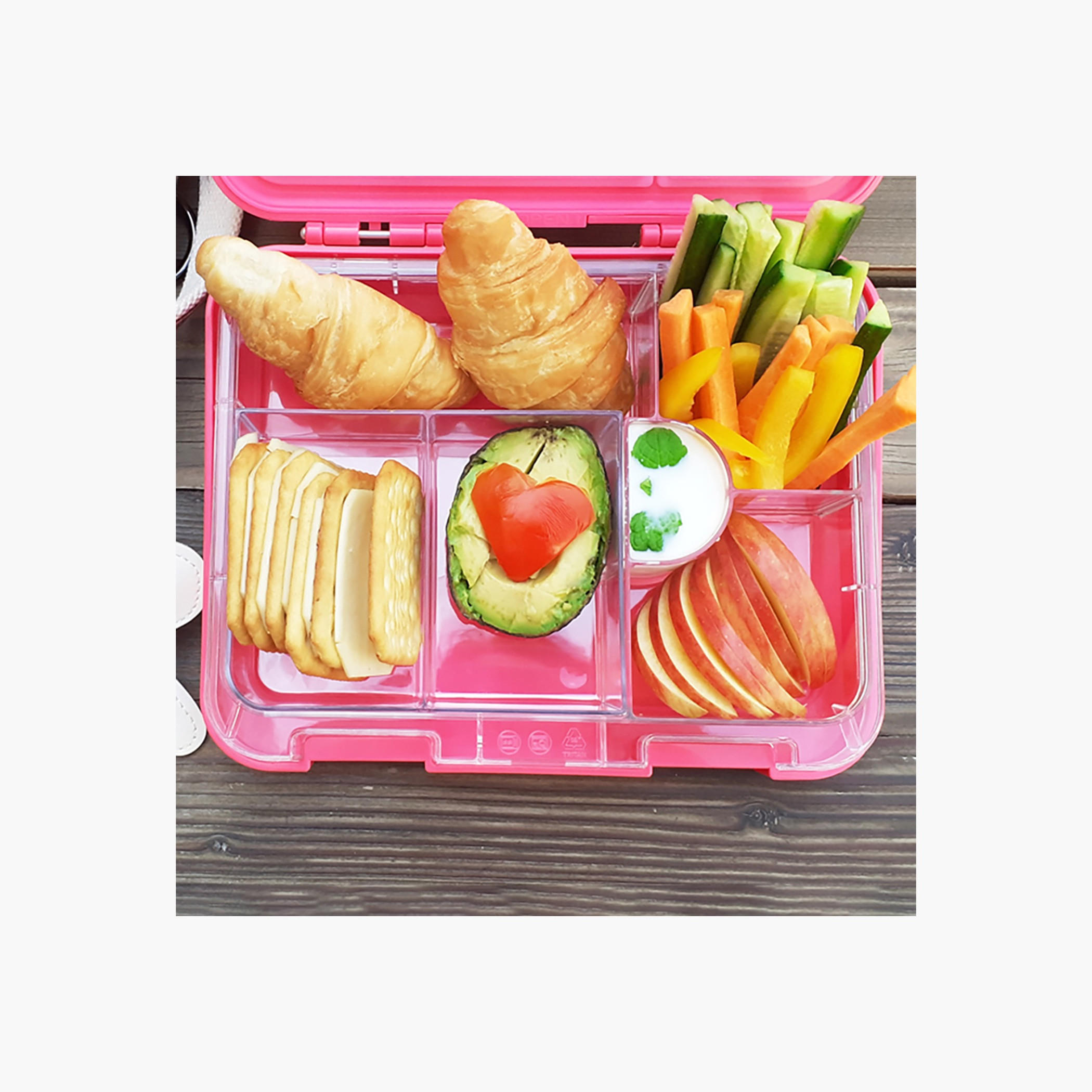 Eazy Kids Unicorn Print Convertible Lunch Box with Sandwich Cutter and Fruit Pick Set-school-lunchessentials-lunchboxes-image-7