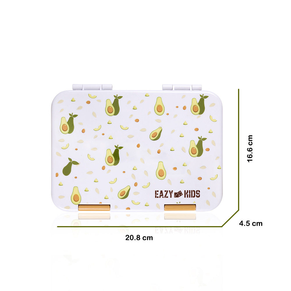 Eazy Kids Avocado Print Convertible Lunch Box with Sandwich Cutter and Fruit Pick Set-school-lunchessentials-lunchboxes-image-7