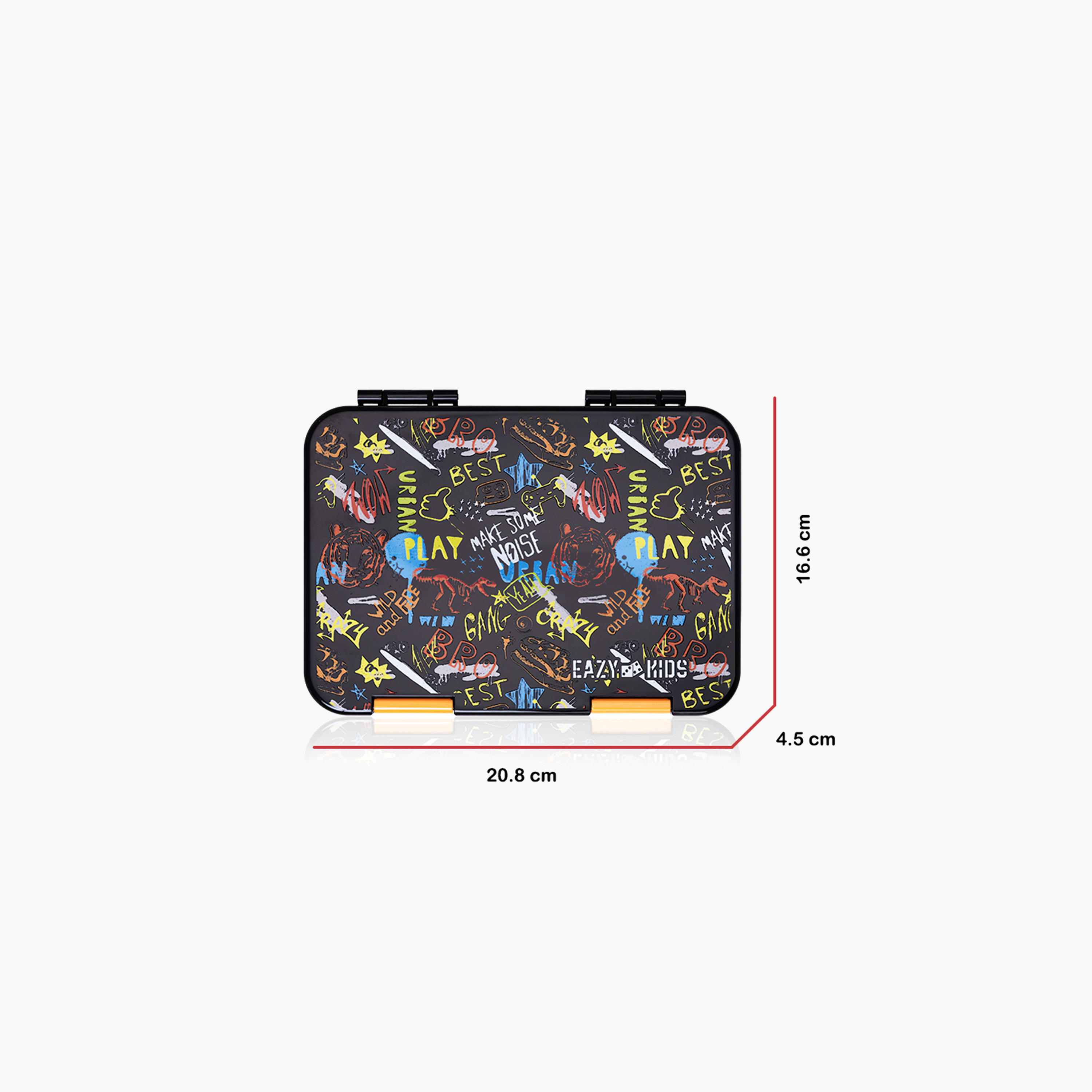 Eazy Kids Printed Convertible Bento Lunch Box with Sandwich Cutter and Fruit Pick Set-school-lunchessentials-lunchboxes-image-7
