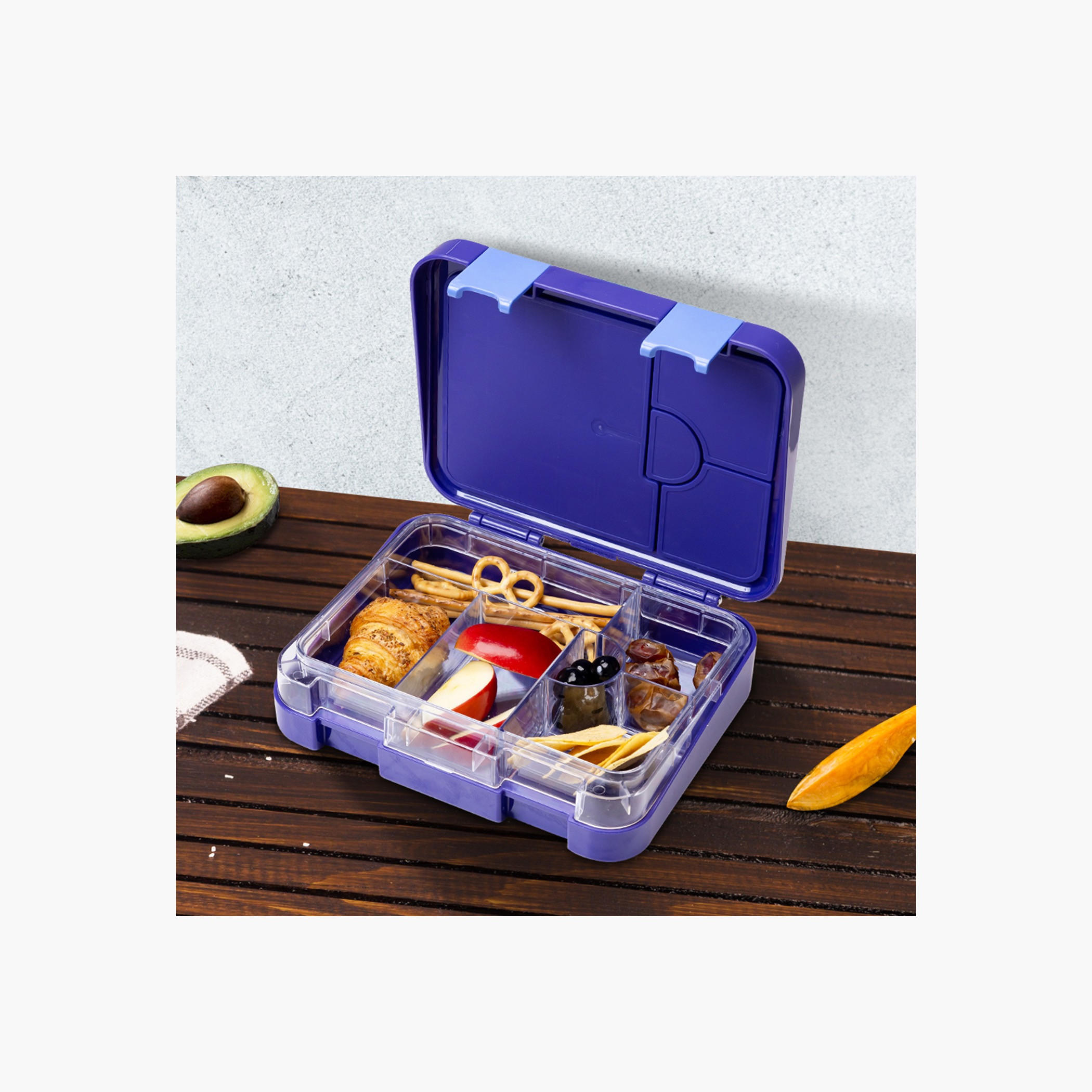 Eazy Kids Printed Convertible Bento Lunch Box with Sandwich Cutter and Fruit Pick Set-school-lunchessentials-lunchboxes-image-5