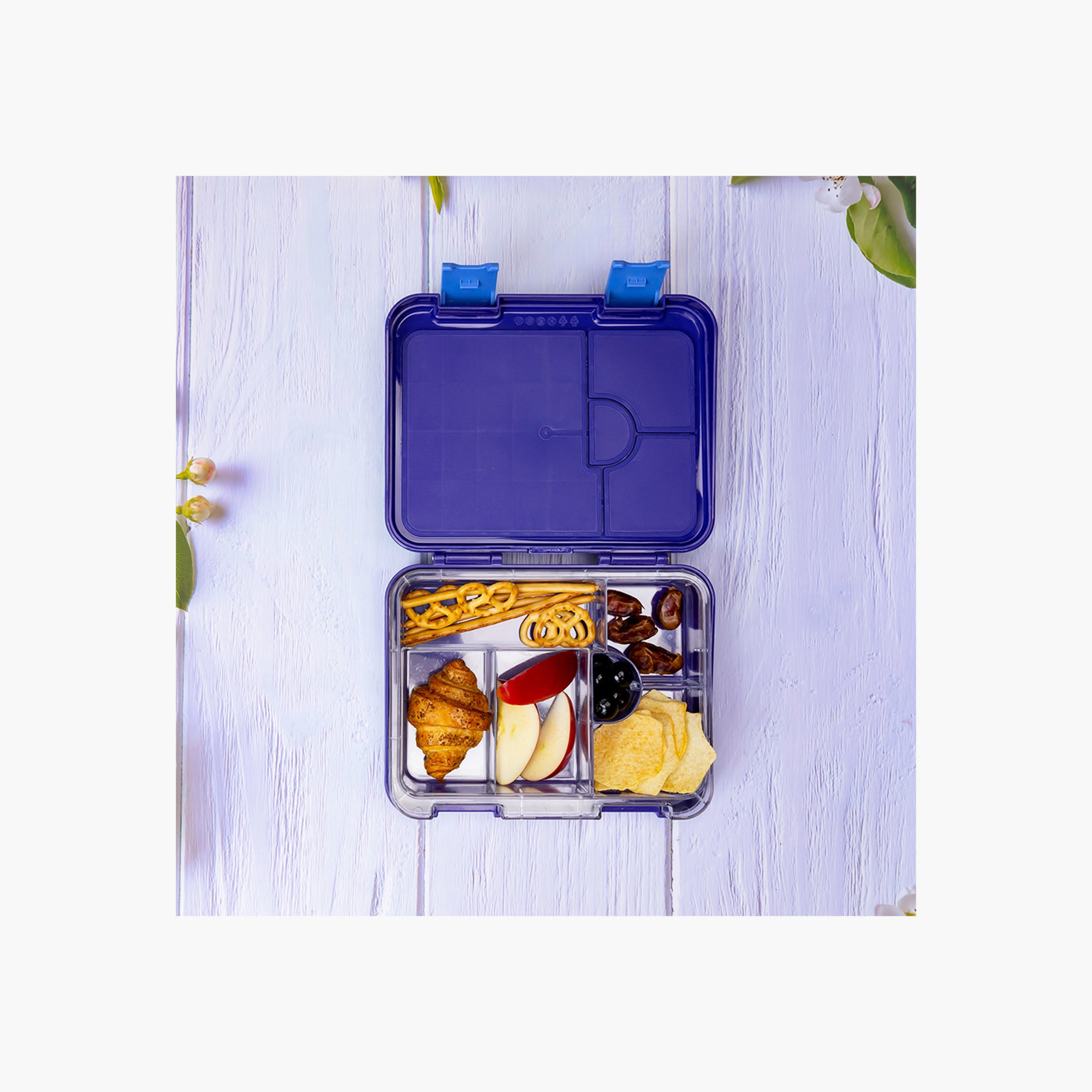 Eazy Kids Printed Convertible Bento Lunch Box with Sandwich Cutter and Fruit Pick Set-school-lunchessentials-lunchboxes-image-7