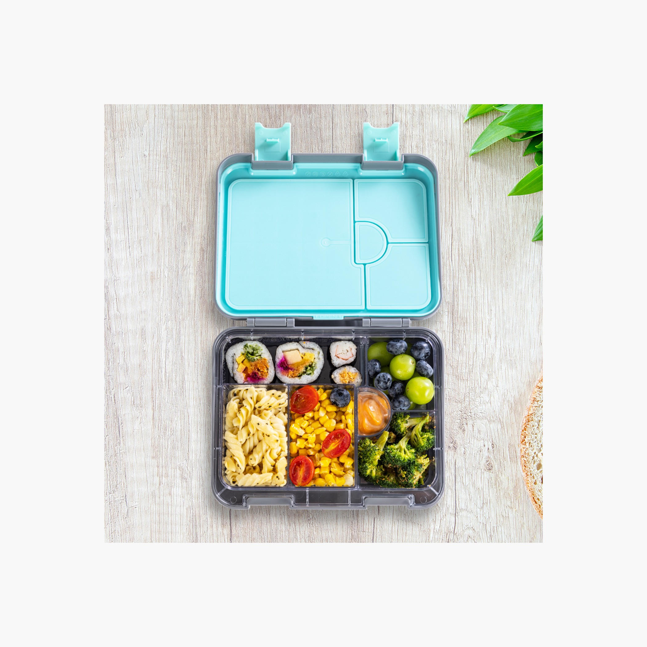 Eazy Kids Printed Convertible Compartment Bento Lunch Box with Cutlery and Alphabet Sticker-school-lunchessentials-lunchboxes-image-3
