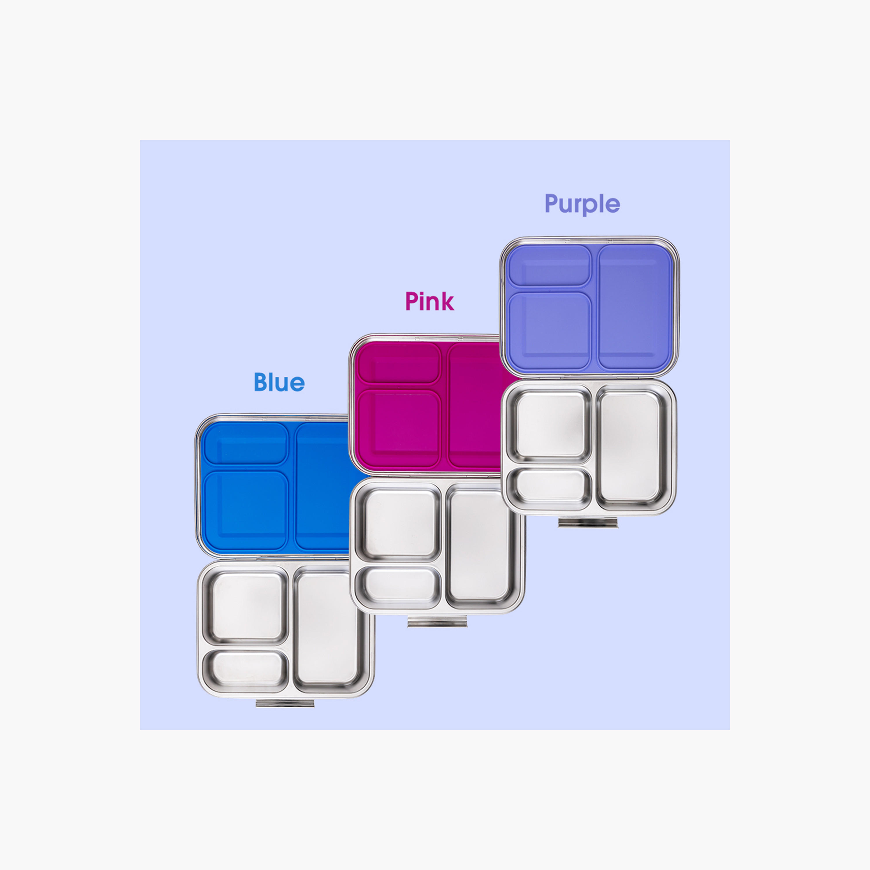 Eazy Kids Solid Sectioned Bento Steel Lunch Box-school-lunchessentials-lunchboxes-image-3