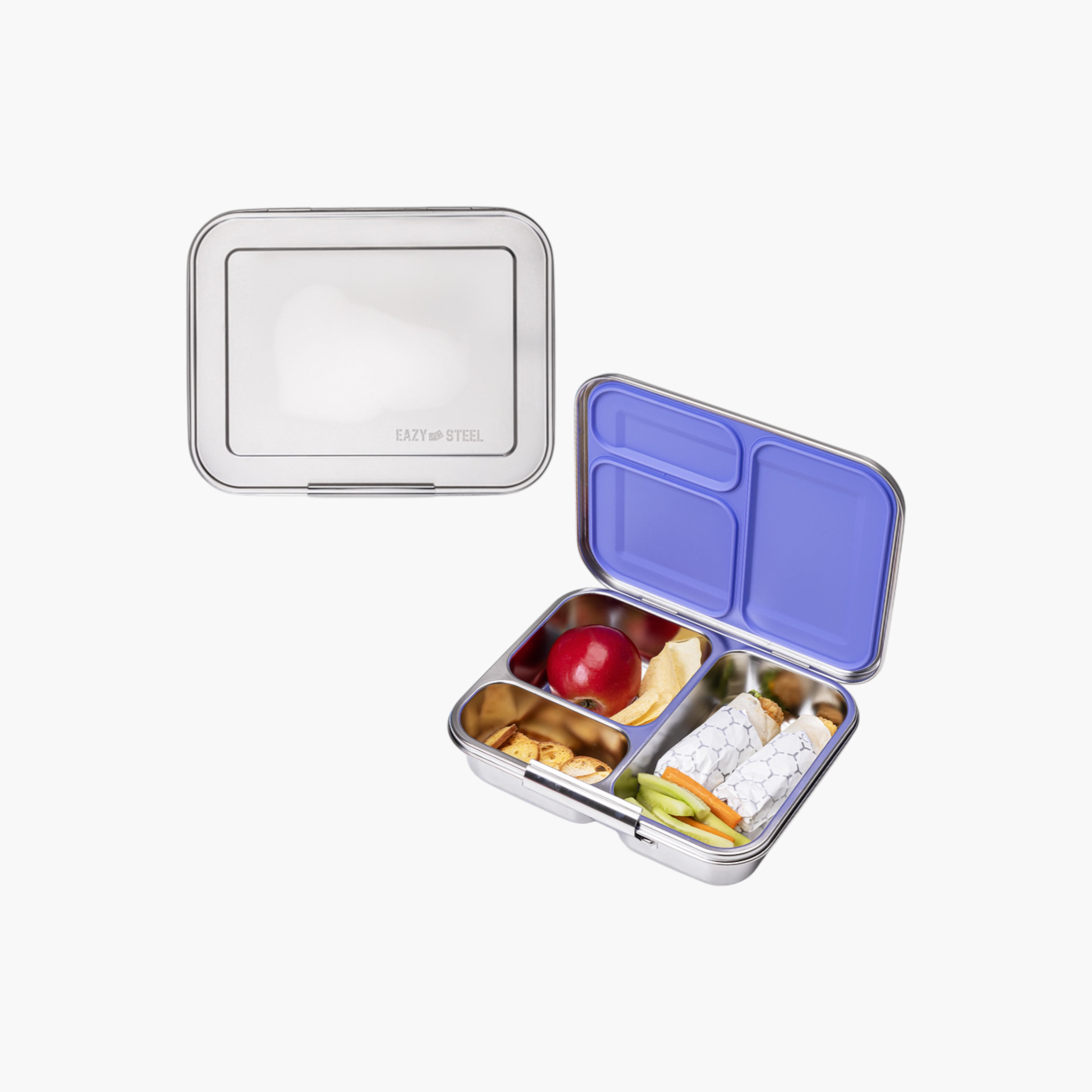 Eazy Kids 3-Compartment Stainless Steel Bento Lunch Box-school-lunchessentials-lunchboxes-image-1