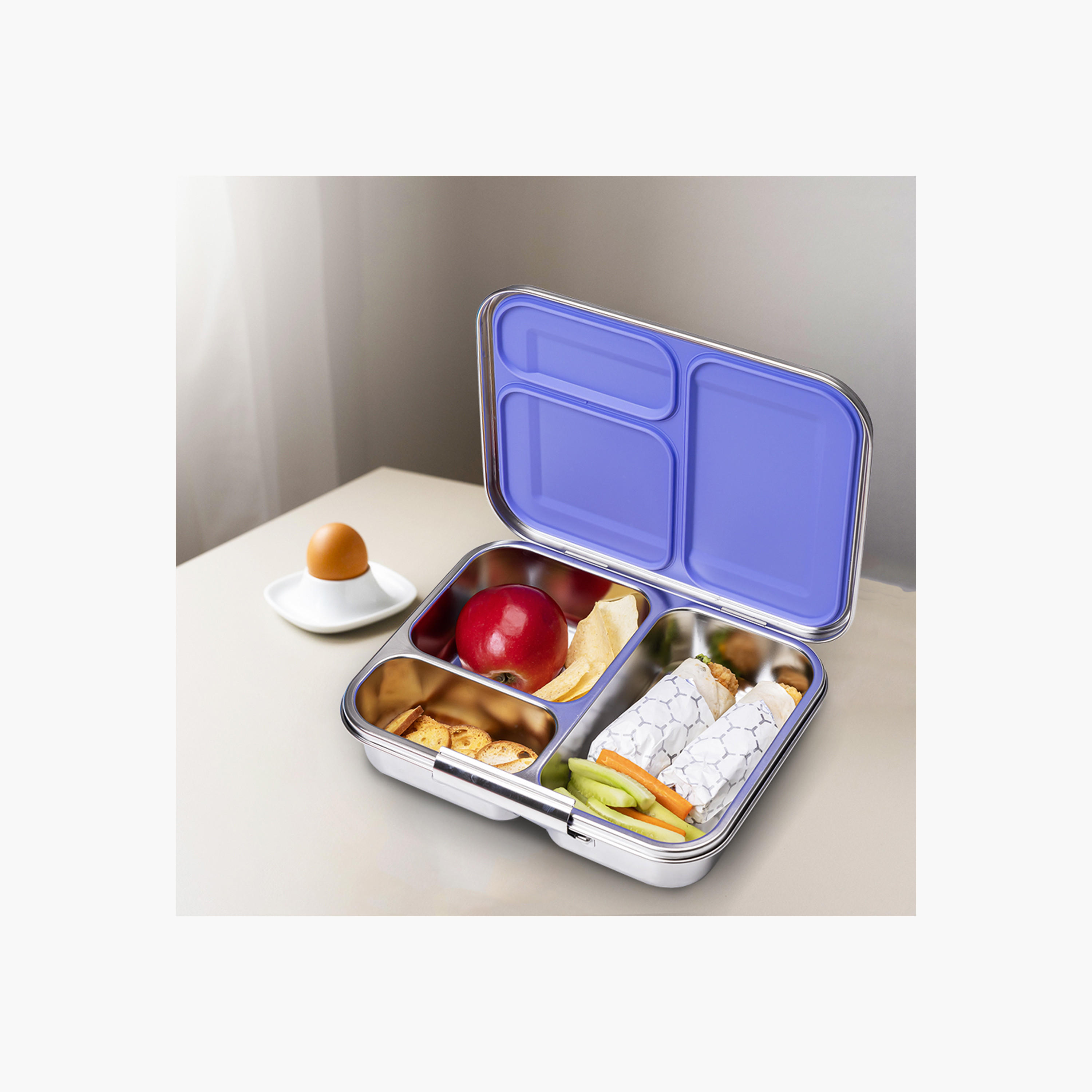 Eazy Kids 3-Compartment Stainless Steel Bento Lunch Box-school-lunchessentials-lunchboxes-image-6
