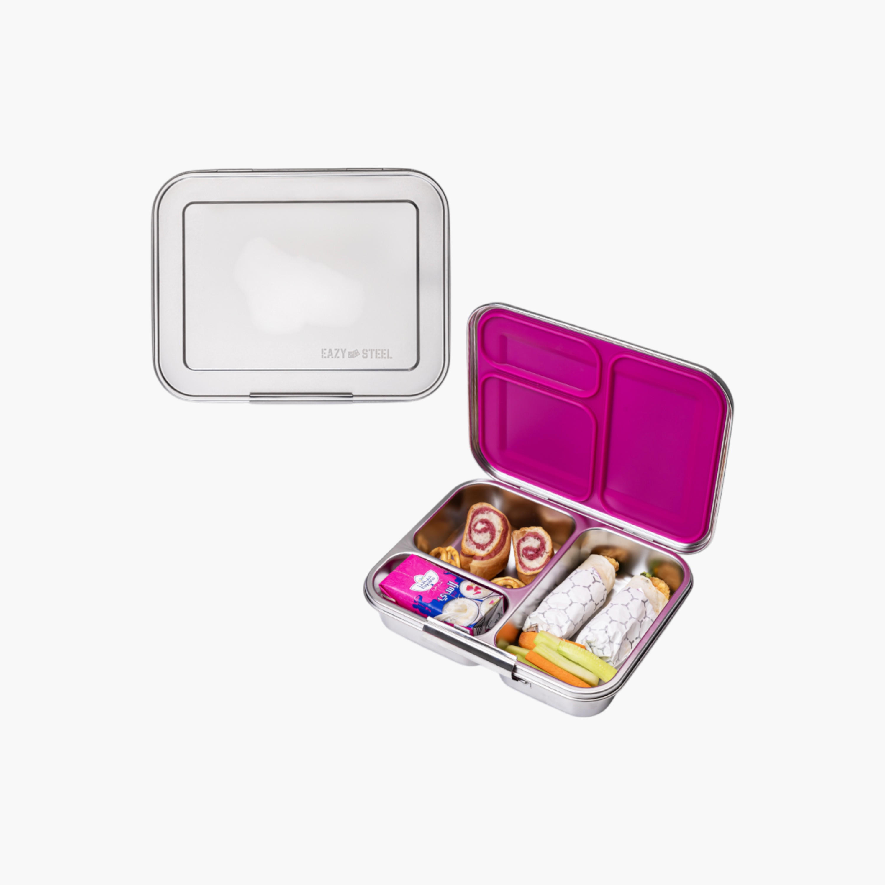 Eazy Kids Solid Sectioned Bento Lunch Box-school-lunchessentials-lunchboxes-image-1