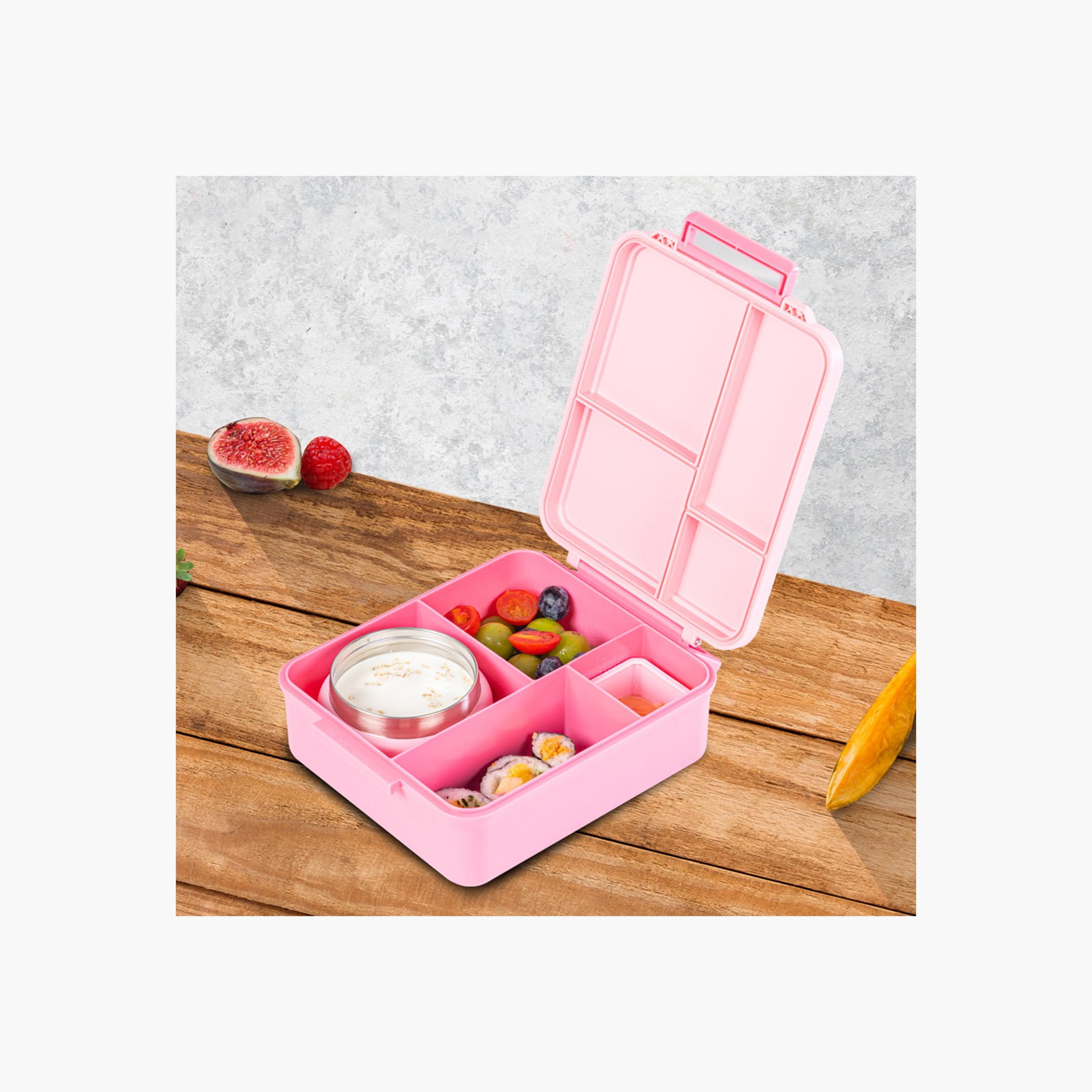 Eazy Kids Jumbo Solid Lunch Box with Insulated Jar and Dip Box Set-school-lunchessentials-lunchboxes-image-10