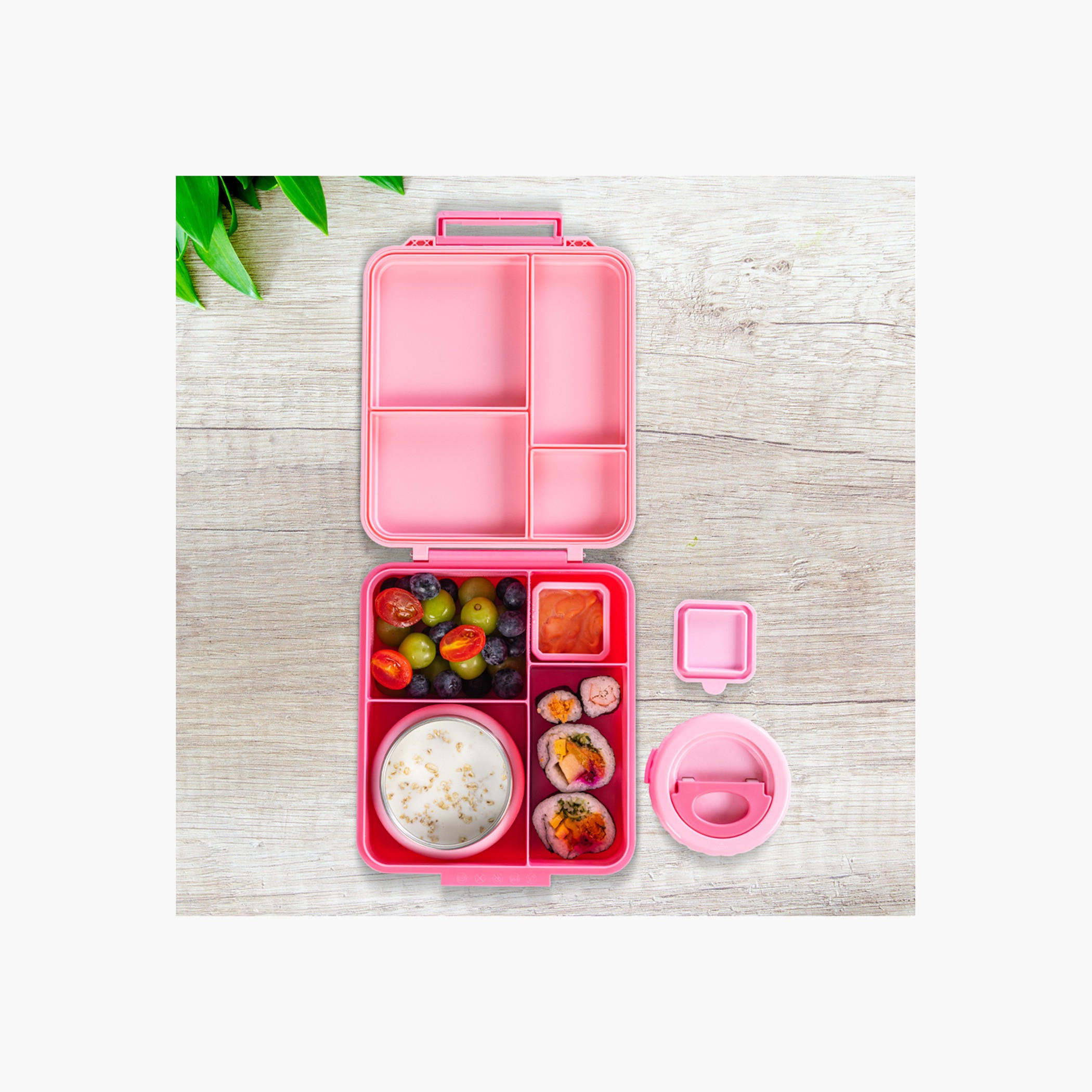 Eazy Kids Jumbo Solid Lunch Box with Insulated Jar and Dip Box Set-school-lunchessentials-lunchboxes-image-4