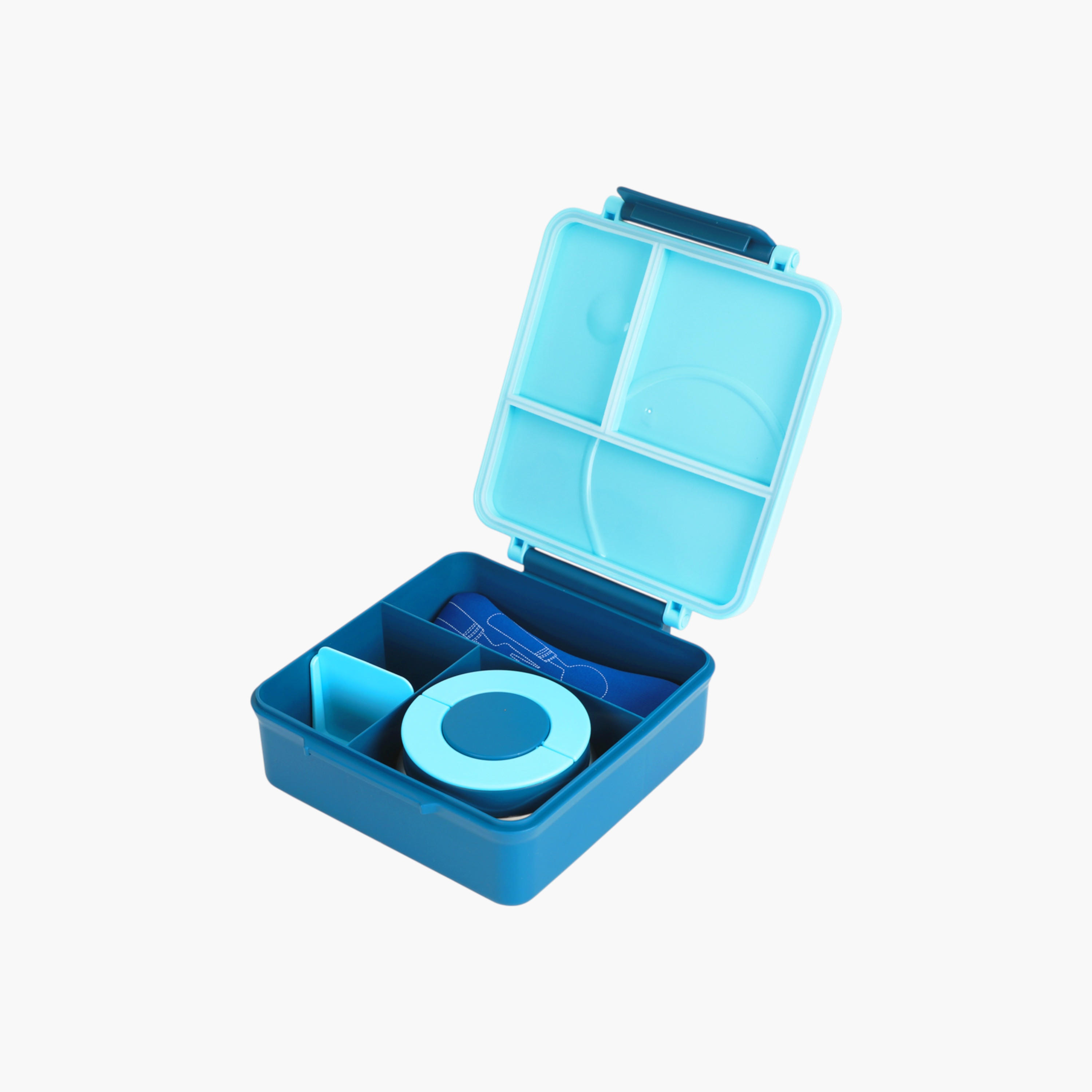 صندوق غداء مقسم سادة مع أدوات مائدة وجرة طعام من إيزي كيدز-school-lunchessentials-lunchboxes-image-7