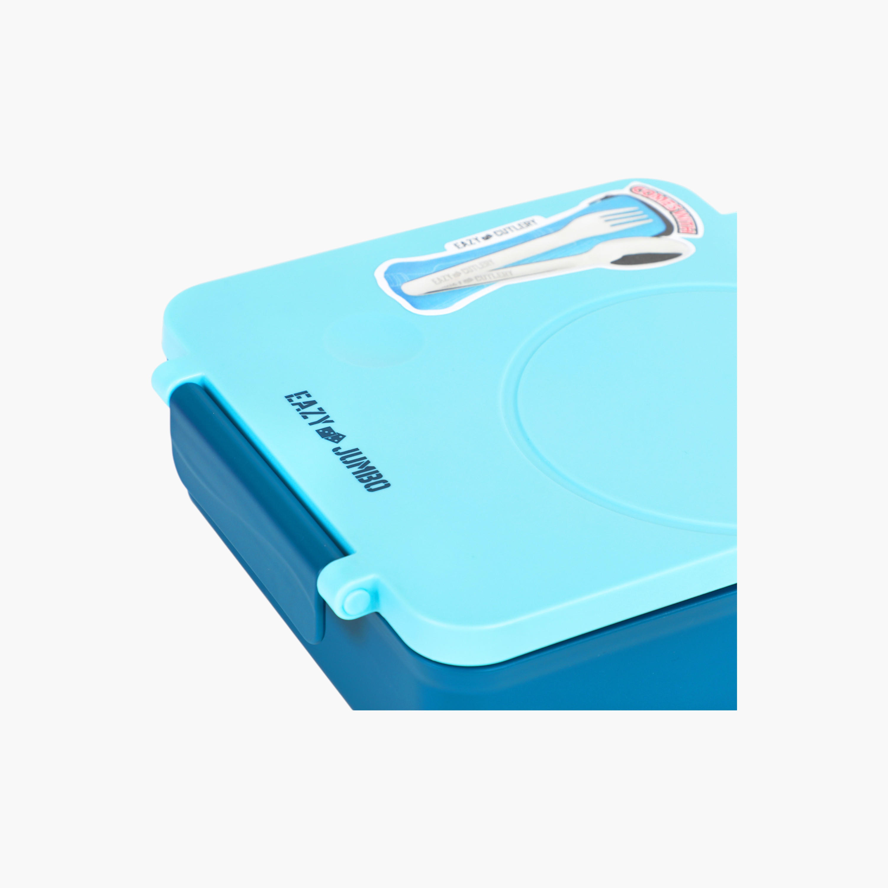 Eazy Kids Solid Sectioned Lunch Box with Cutlery and Food Jar-school-lunchessentials-lunchboxes-image-8