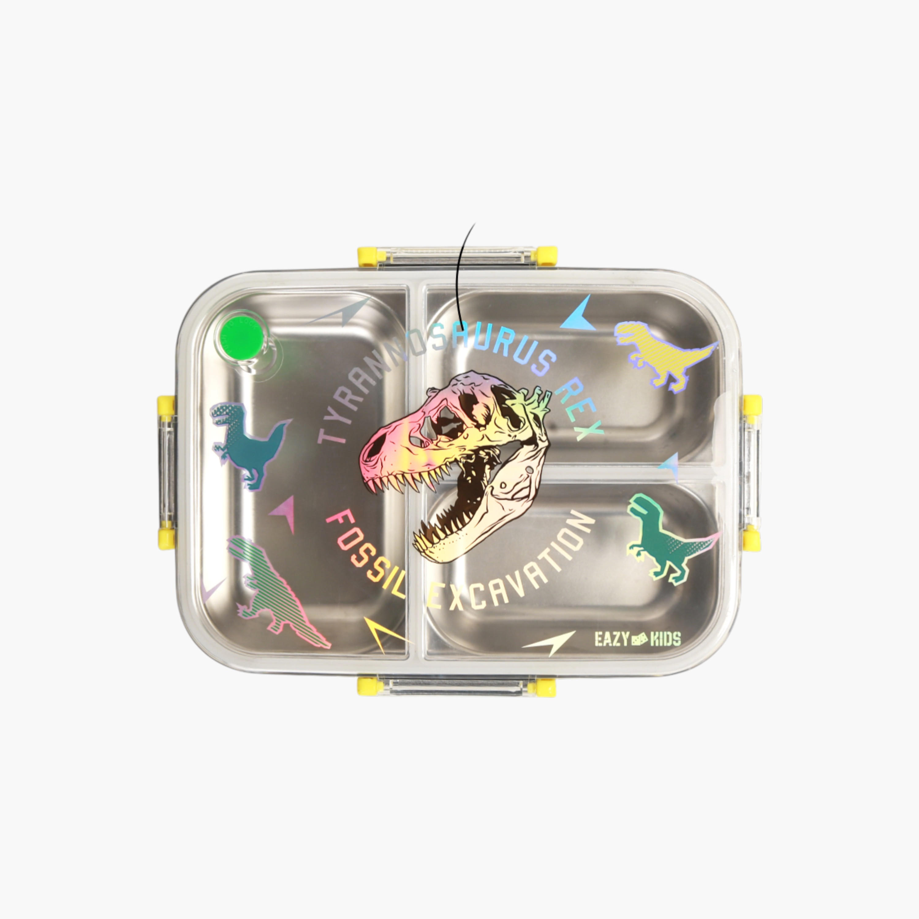 Eazy Kids Dinosaur Print Stainless Steel Lunch Box-school-lunchessentials-lunchboxes-image-10