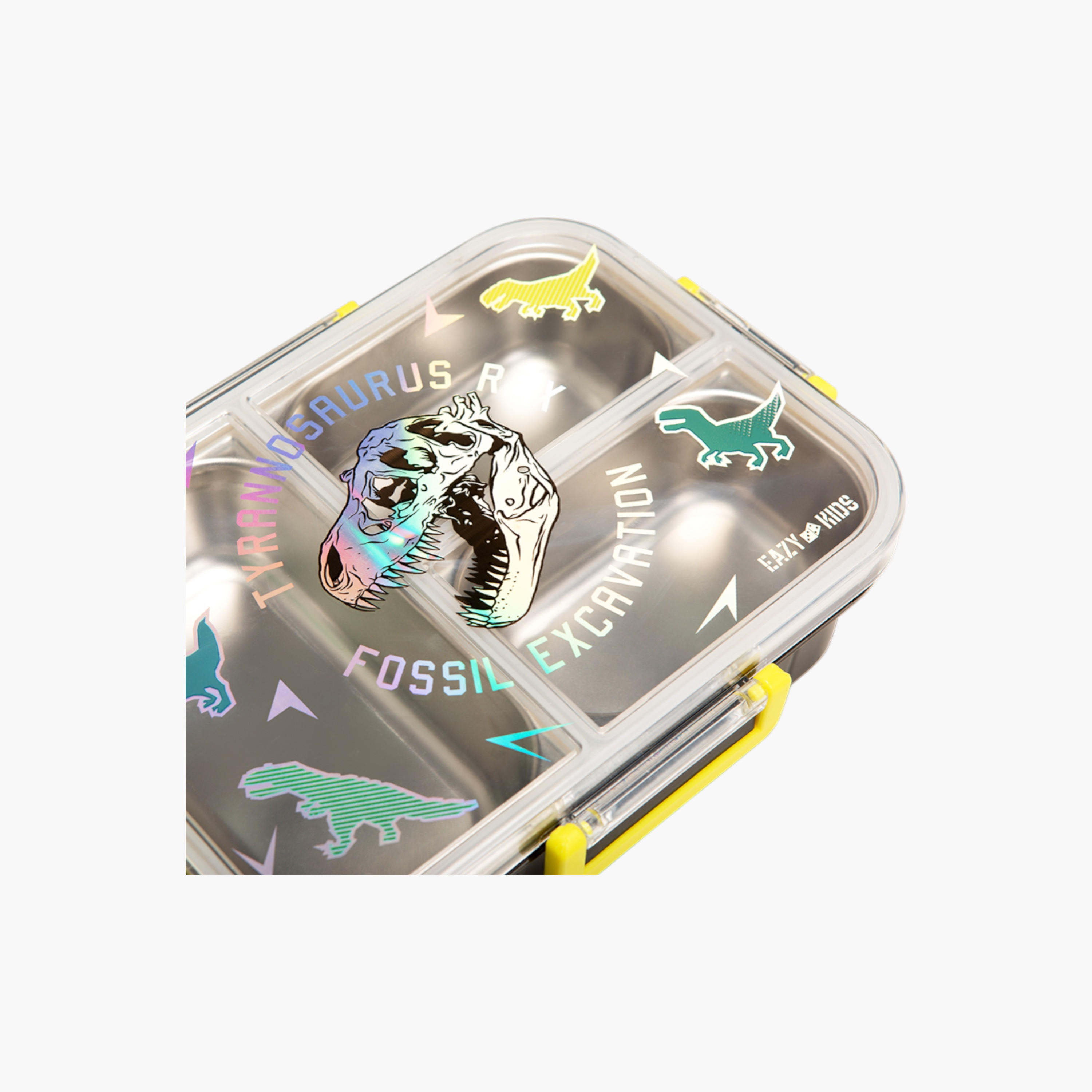 Eazy Kids Dinosaur Print Stainless Steel Lunch Box-school-lunchessentials-lunchboxes-image-6