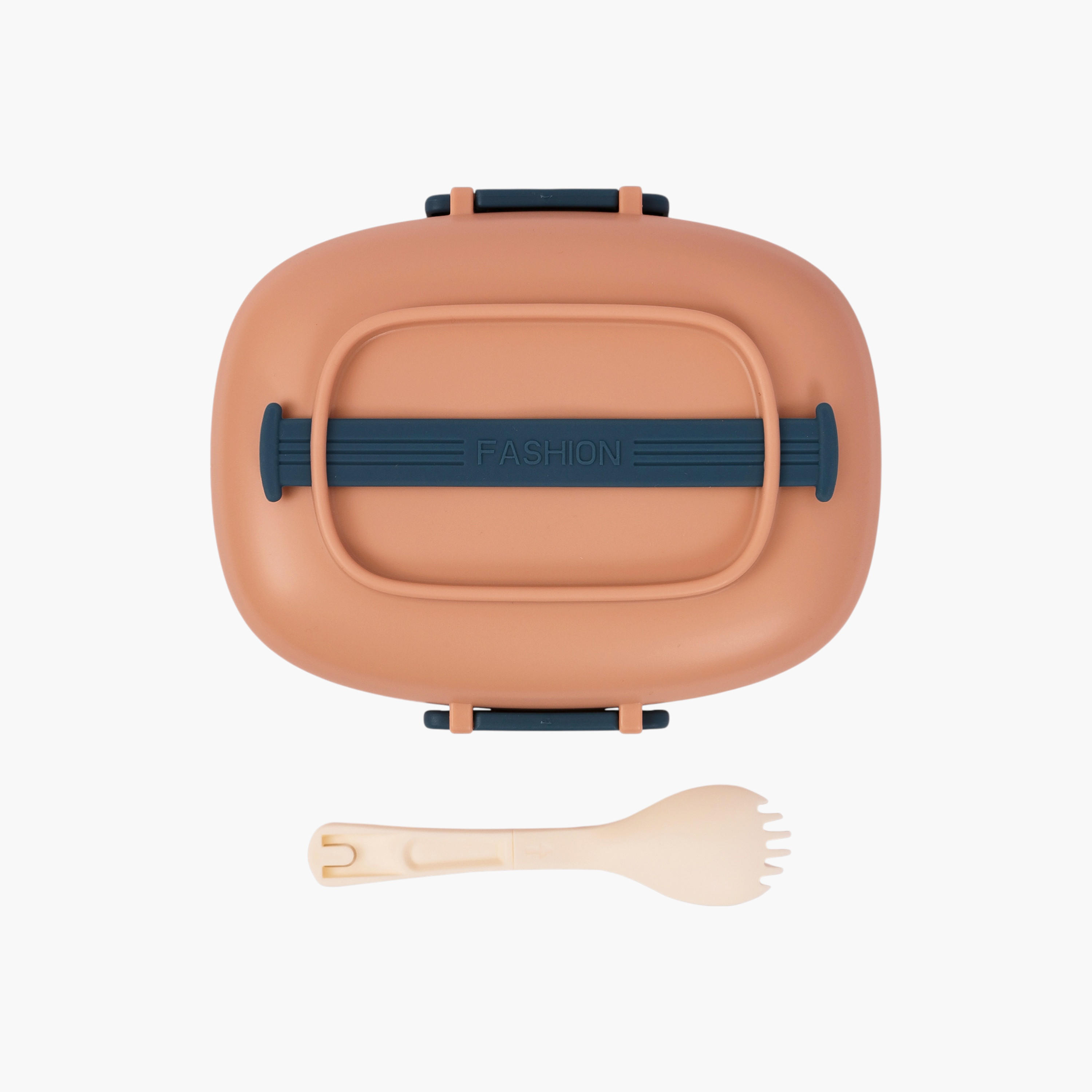 صندوق غداء سادة مع شوكة وملعقة من إيزي كيدز-school-lunchessentials-lunchboxes-image-2