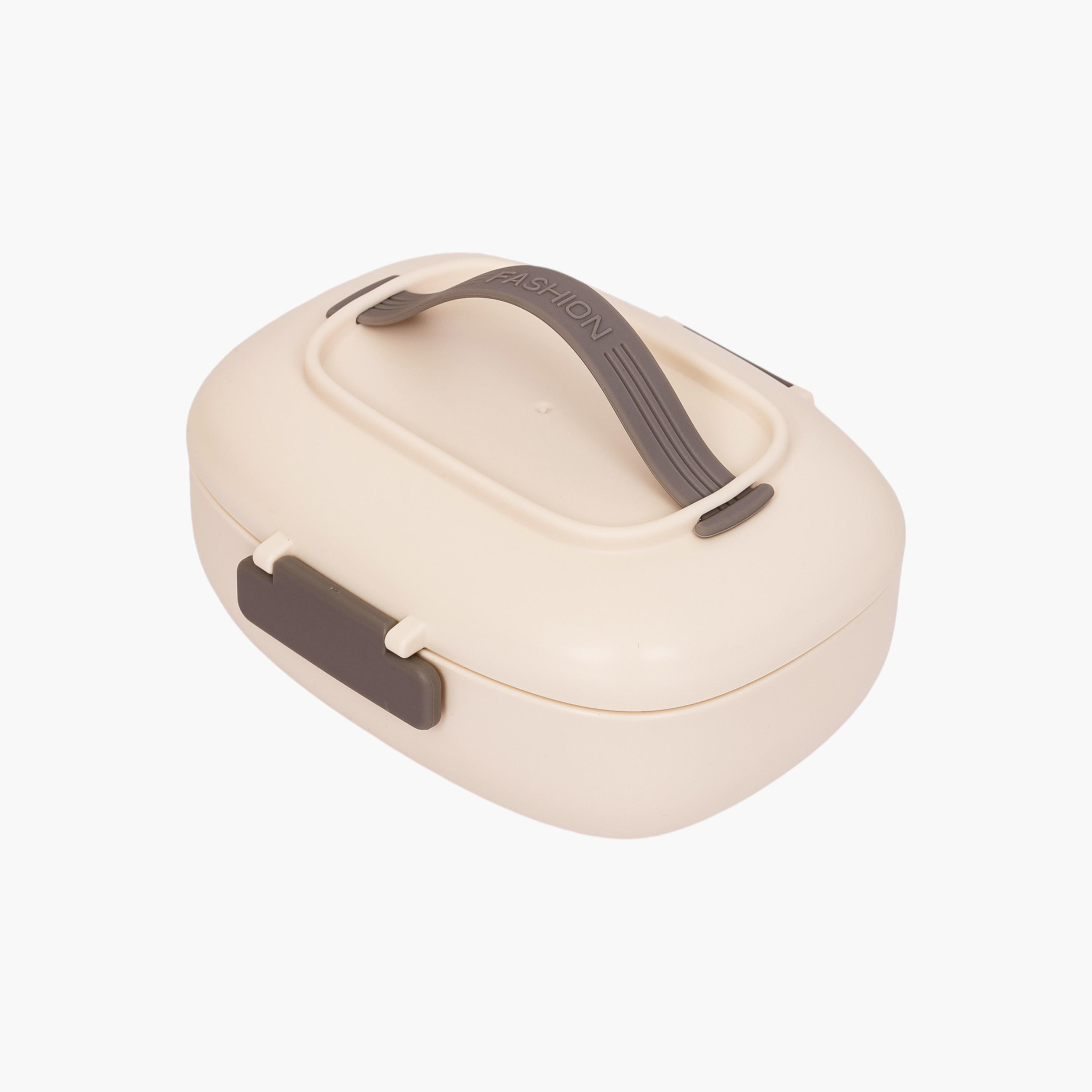 Eazy Kids Solid Sectioned Lunch Box with Fork and Handle-school-lunchessentials-lunchboxes-image-4
