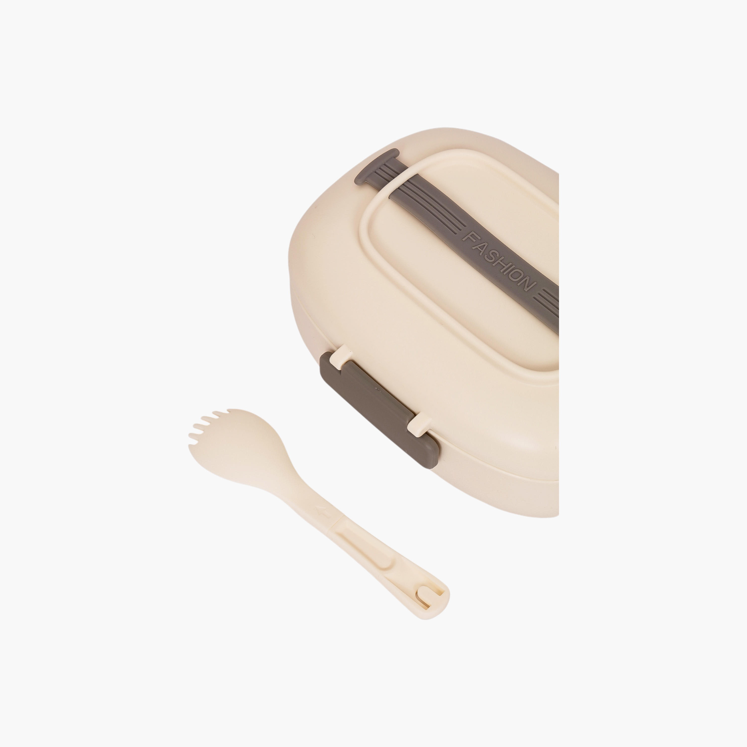 Eazy Kids Solid Sectioned Lunch Box with Fork and Handle-school-lunchessentials-lunchboxes-image-5