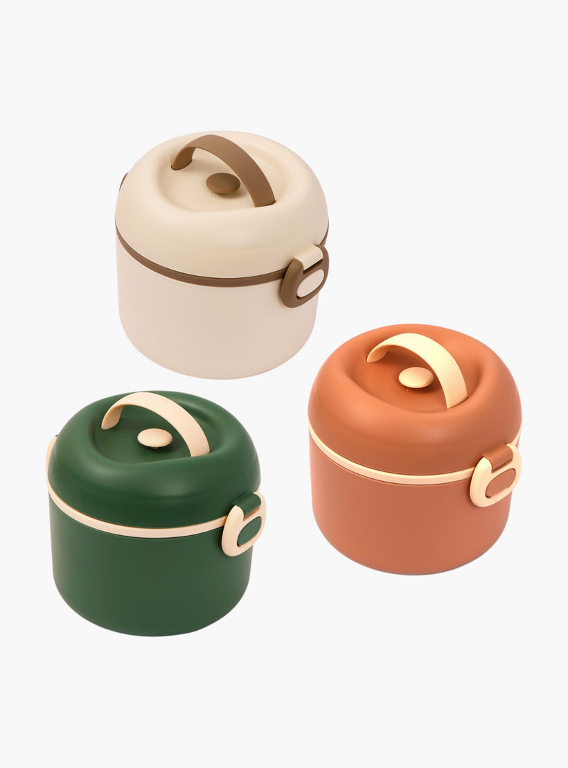 صندوق غداء سادة مع غطاء بإغلاق مشبك ومقبض من إيزي كيدز-school-lunchessentials-lunchboxes-image-3