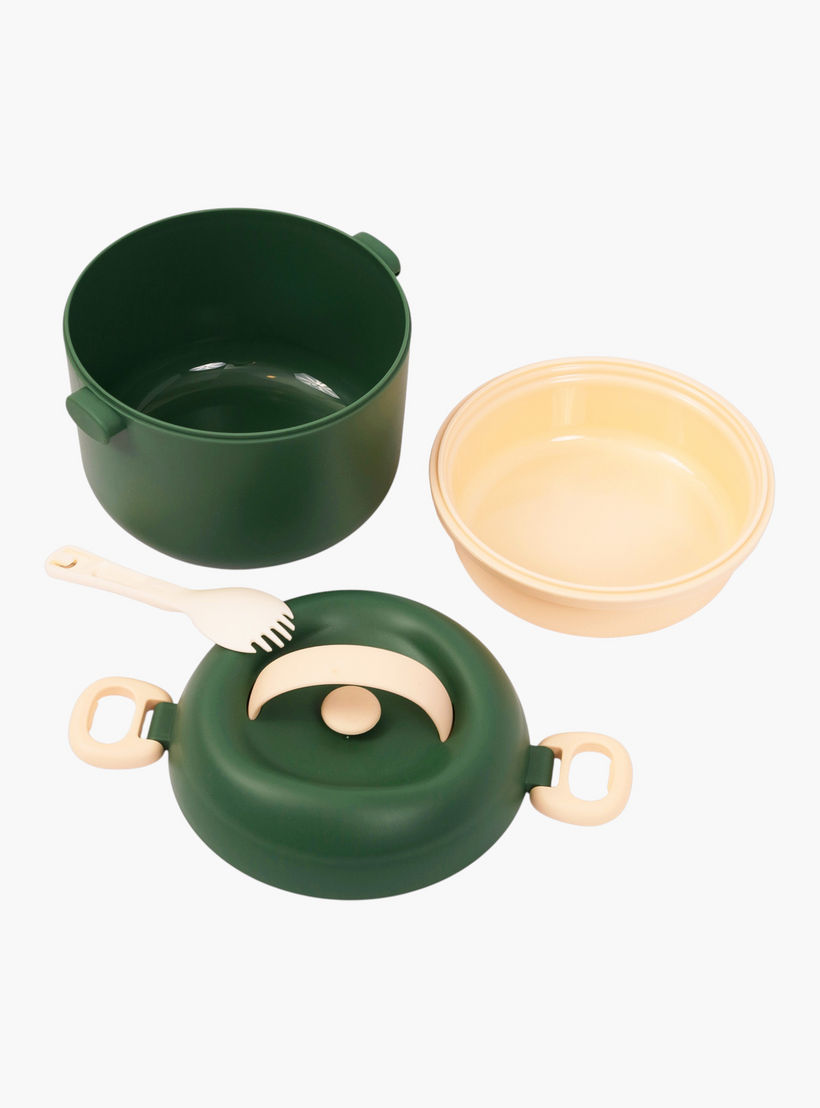 صندوق غداء سادة مع غطاء بإغلاق مشبك ومقبض من إيزي كيدز-school-lunchessentials-lunchboxes-image-4