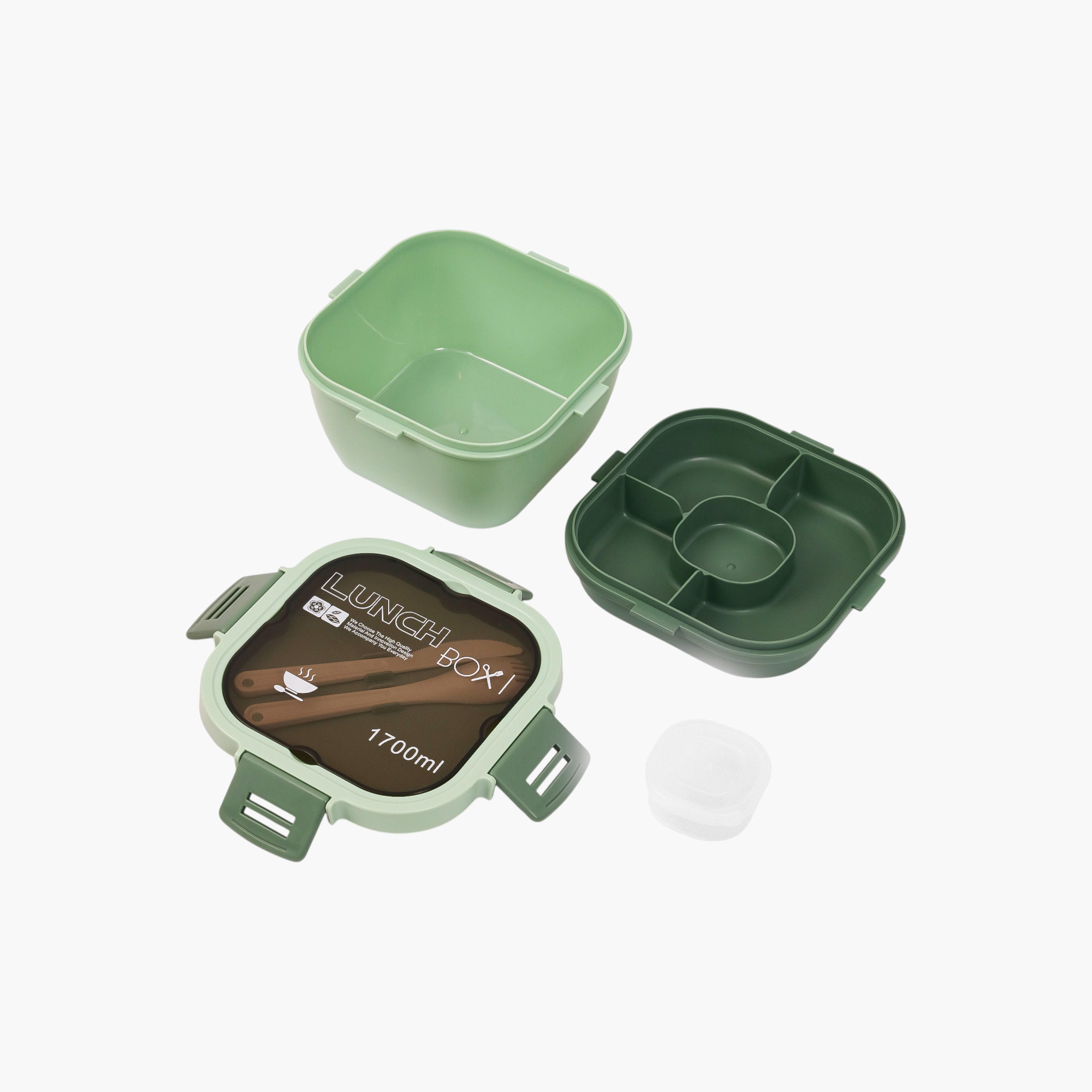 Eazy Kids Printed Sectioned Lunch Box with Clip Lock Lid-school-lunchessentials-lunchboxes-image-4