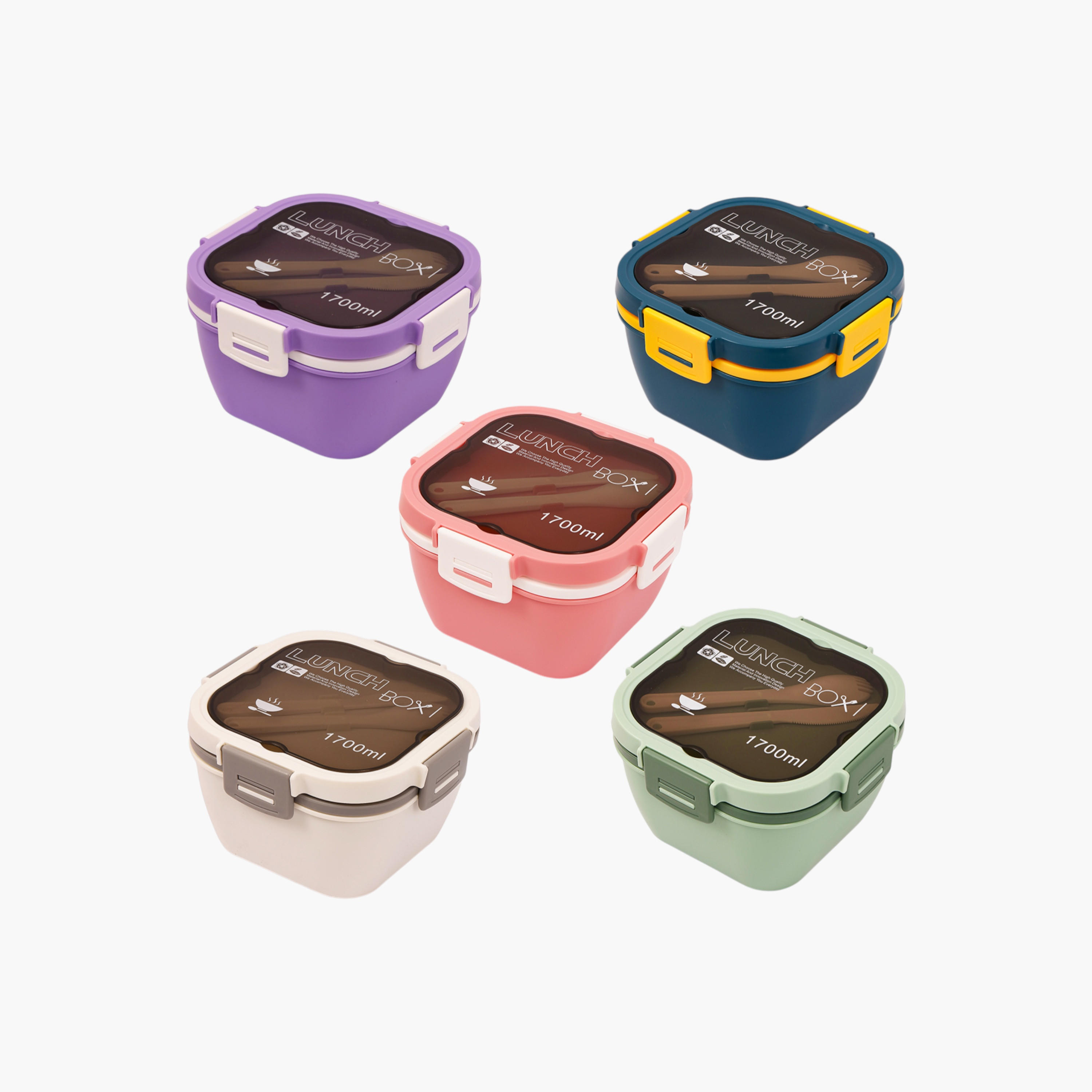 صندوق غداء مقسّم بطبعات ومشبك إغلاق من إيزي كيدز-school-lunchessentials-lunchboxes-image-9