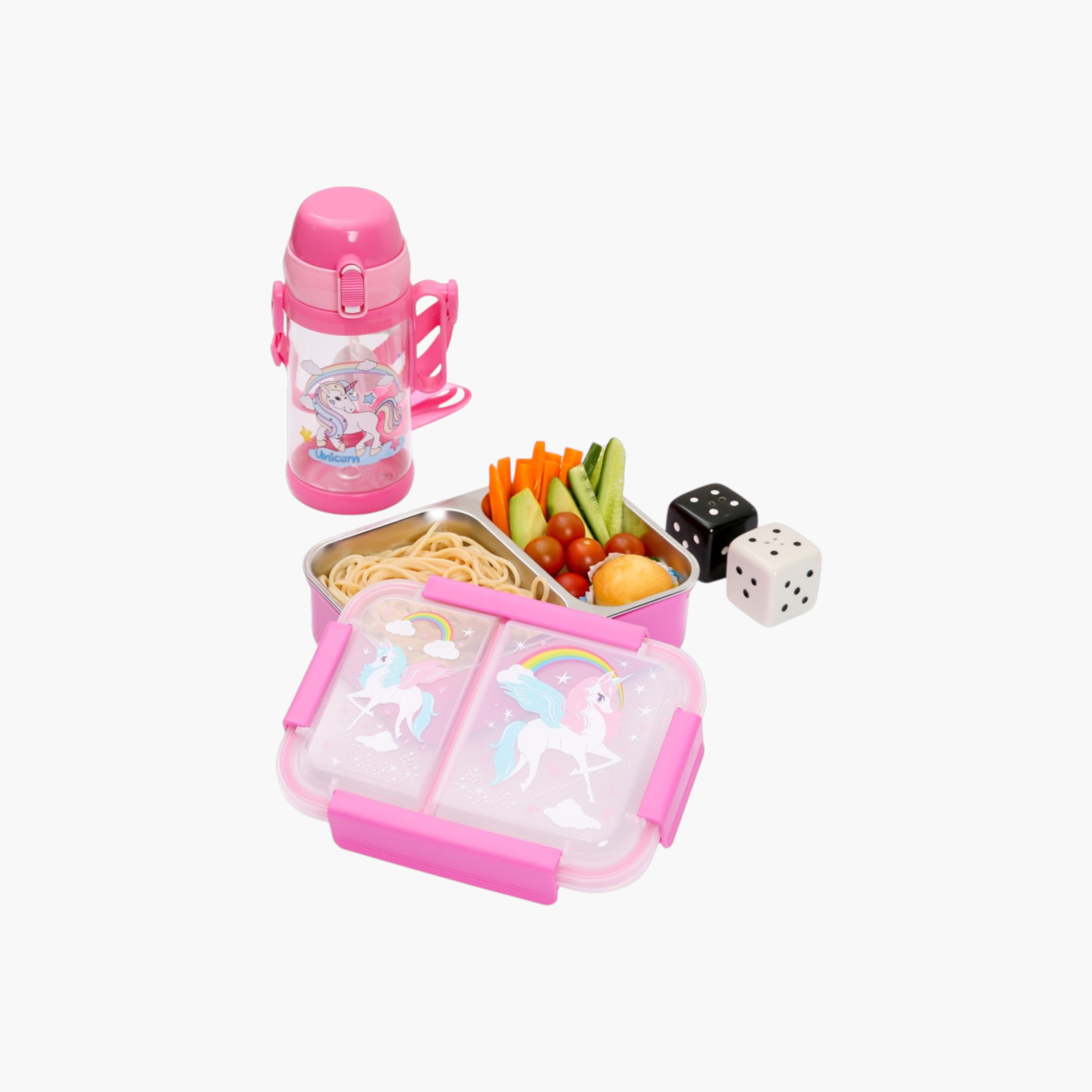 صندوق غداء حراري من الستانلس ستيل بطبعات يونيكورن من إيزي كيدز-school-lunchessentials-lunchboxes-image-3