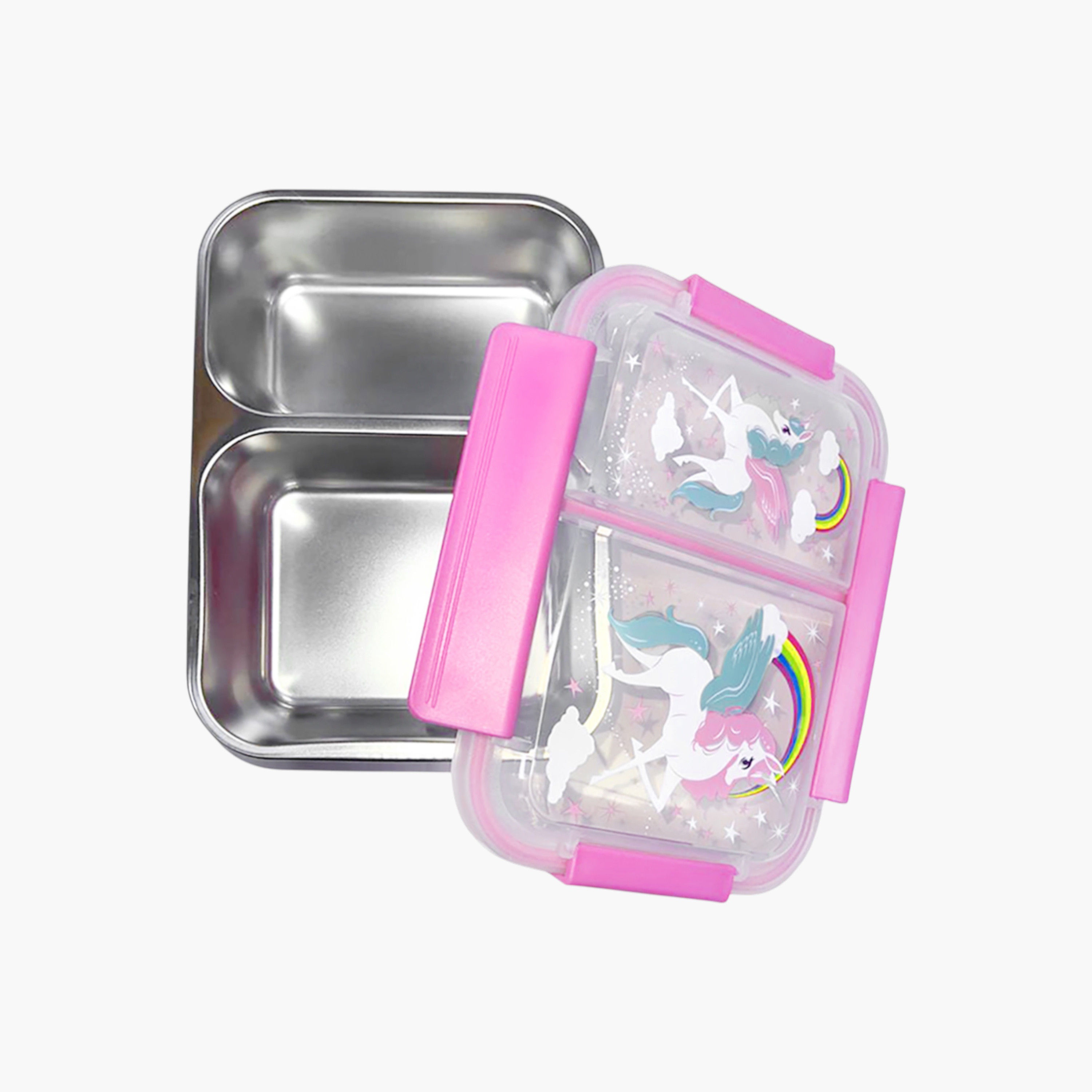 صندوق غداء حراري من الستانلس ستيل بطبعات يونيكورن من إيزي كيدز-school-lunchessentials-lunchboxes-image-4