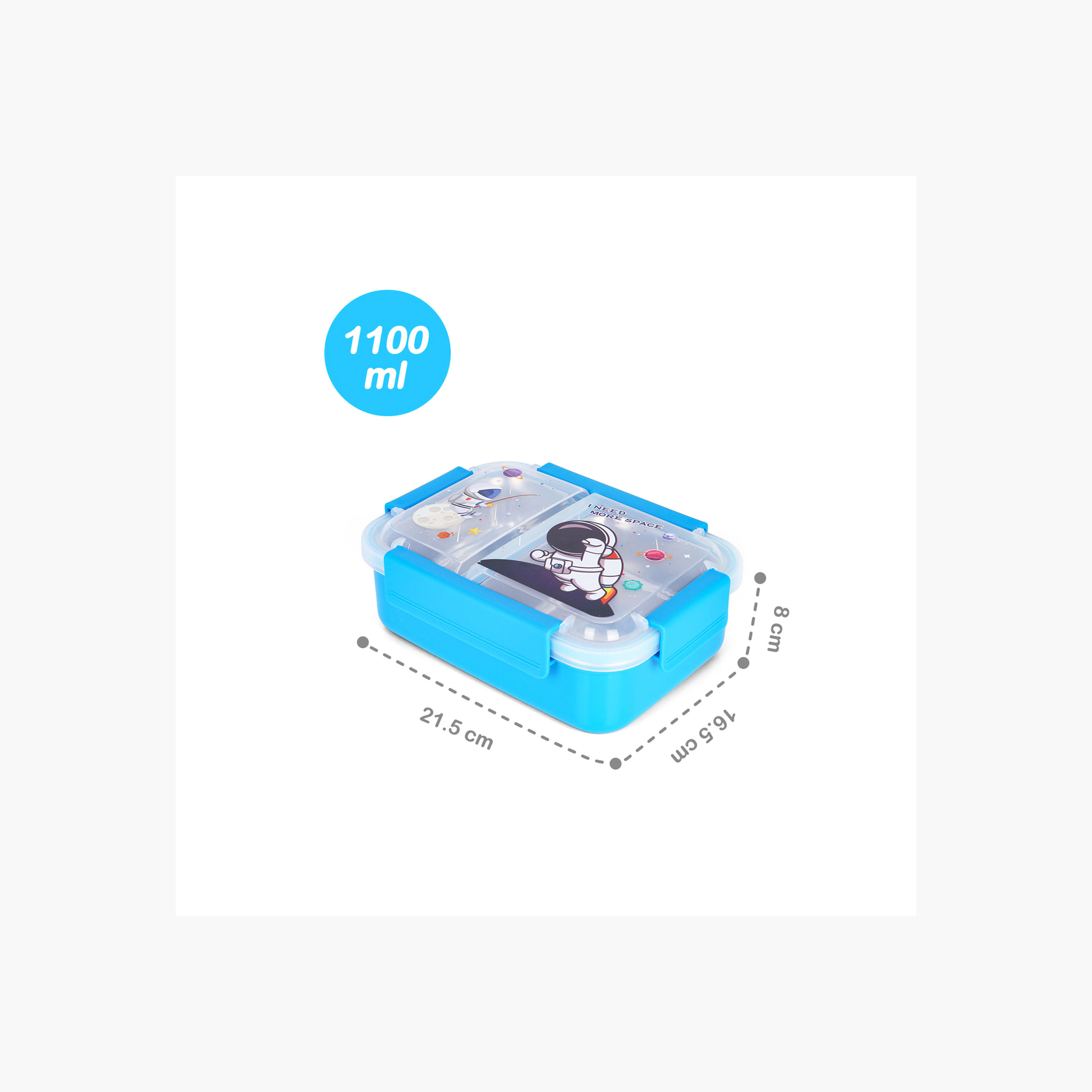 Eazy Kids Astronaut Print Stainless Steel Lunch Box-school-lunchessentials-lunchboxes-image-6