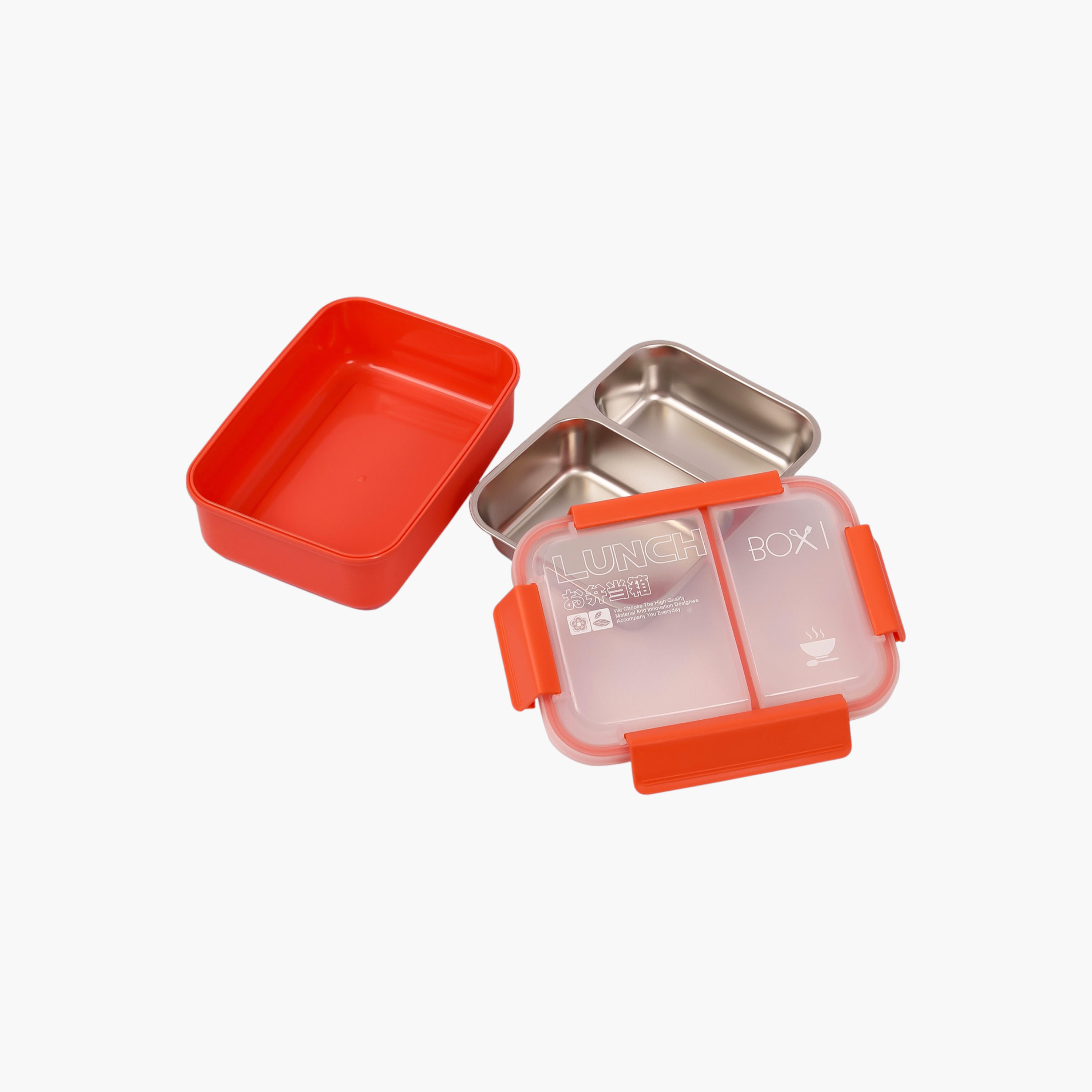 Eazy Kids Printed Sectioned Lunch Box with Clip Lock Lid-school-lunchessentials-lunchboxes-image-3