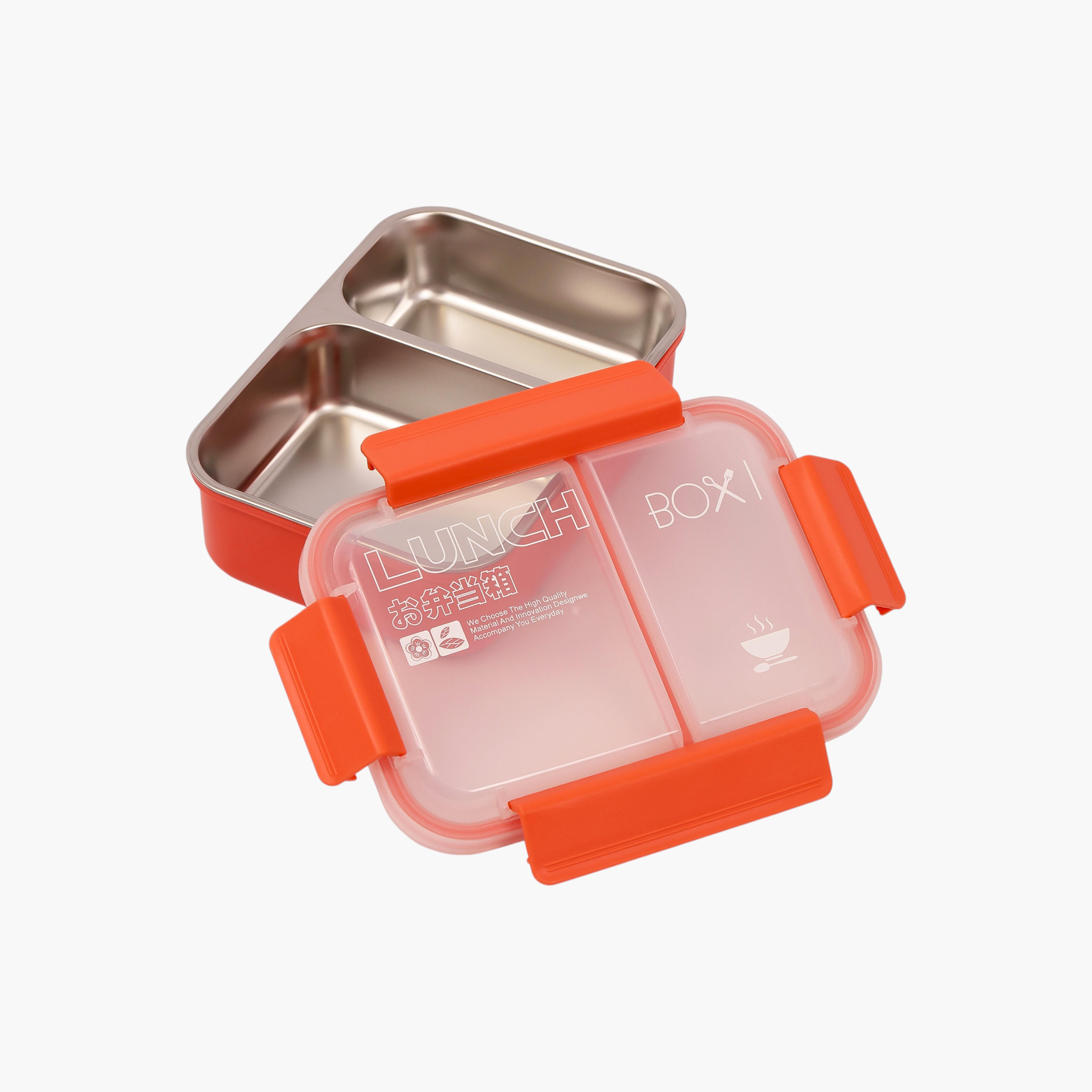 Eazy Kids Printed Sectioned Lunch Box with Clip Lock Lid-school-lunchessentials-lunchboxes-image-4
