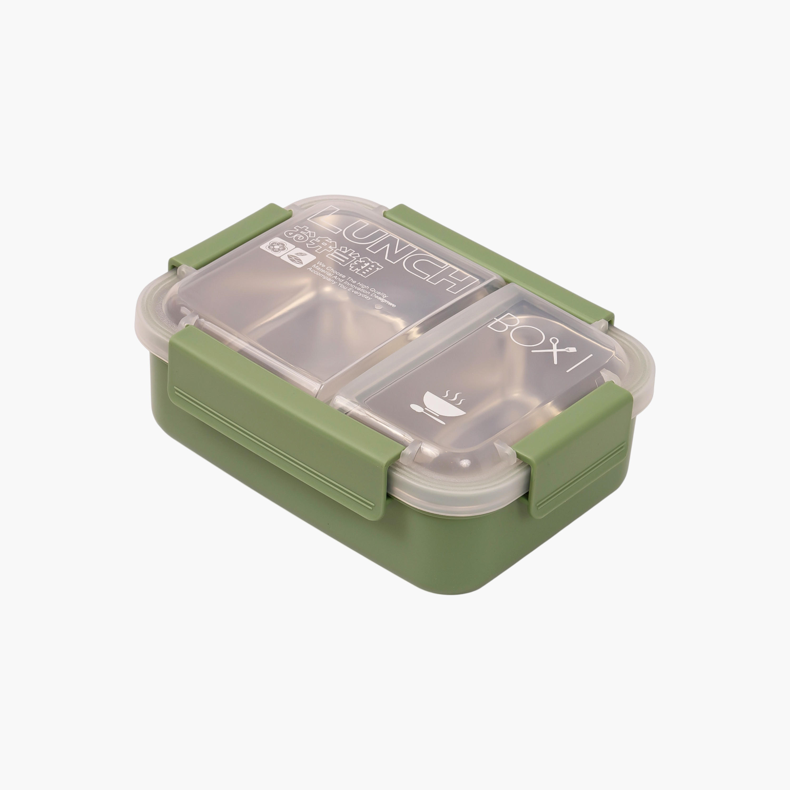 Eazy Kids Printed Sectioned Lunch Box with Clip Lock Lid-school-lunchessentials-lunchboxes-image-1
