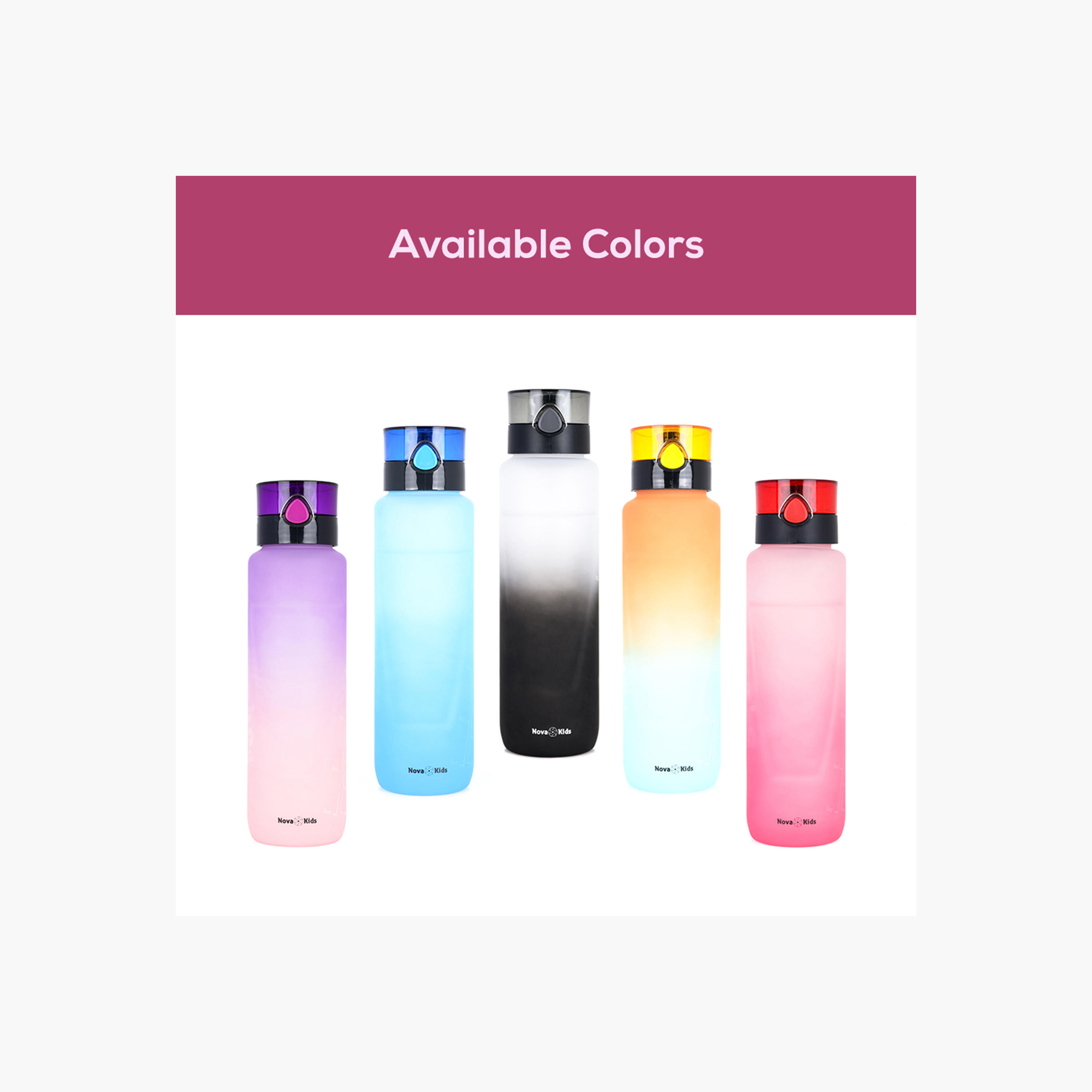 Nova Kids Gradient Water Bottle - 1 L-school-waterbottles-image-7