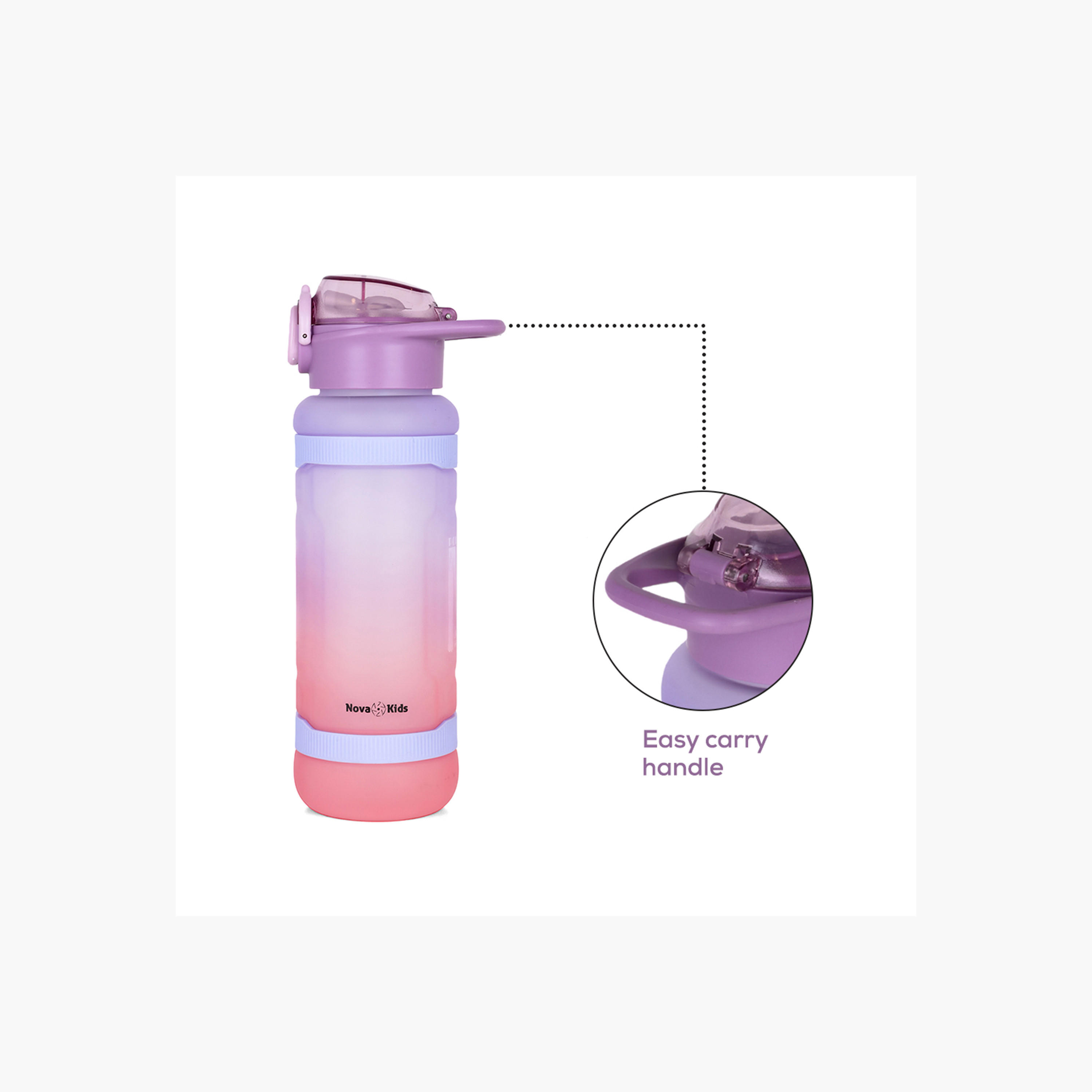Nova Kids Printed Water Bottle with Straw - 1 L-school-waterbottles-image-3