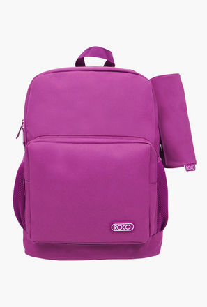 Roco Solid 16-inch Backpack with Adjustable Shoulder Straps and Pencil Pouch - 43x31x14 cms-school-image-1