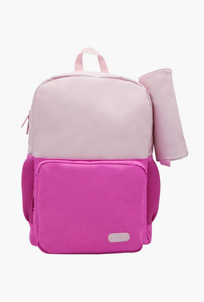 Roco Colourblock 16-inch Backpack with Adjustable Shoulder Straps and Pencil Pouch - 43x31x14 cms-school-image-1