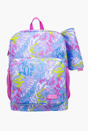 شنطة ظهر بطبعات 16 بوصة بحمالات كتف قابلة للتعديل مع مقلمة من روكو - 43×31×14 سم-school-bagsandbackpacks-image-1