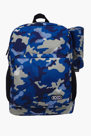 Roco Printed 16-inch Backpack with Adjustable Shoulder Straps and Pencil Pouch - 43x31x14 cms-school-image-1