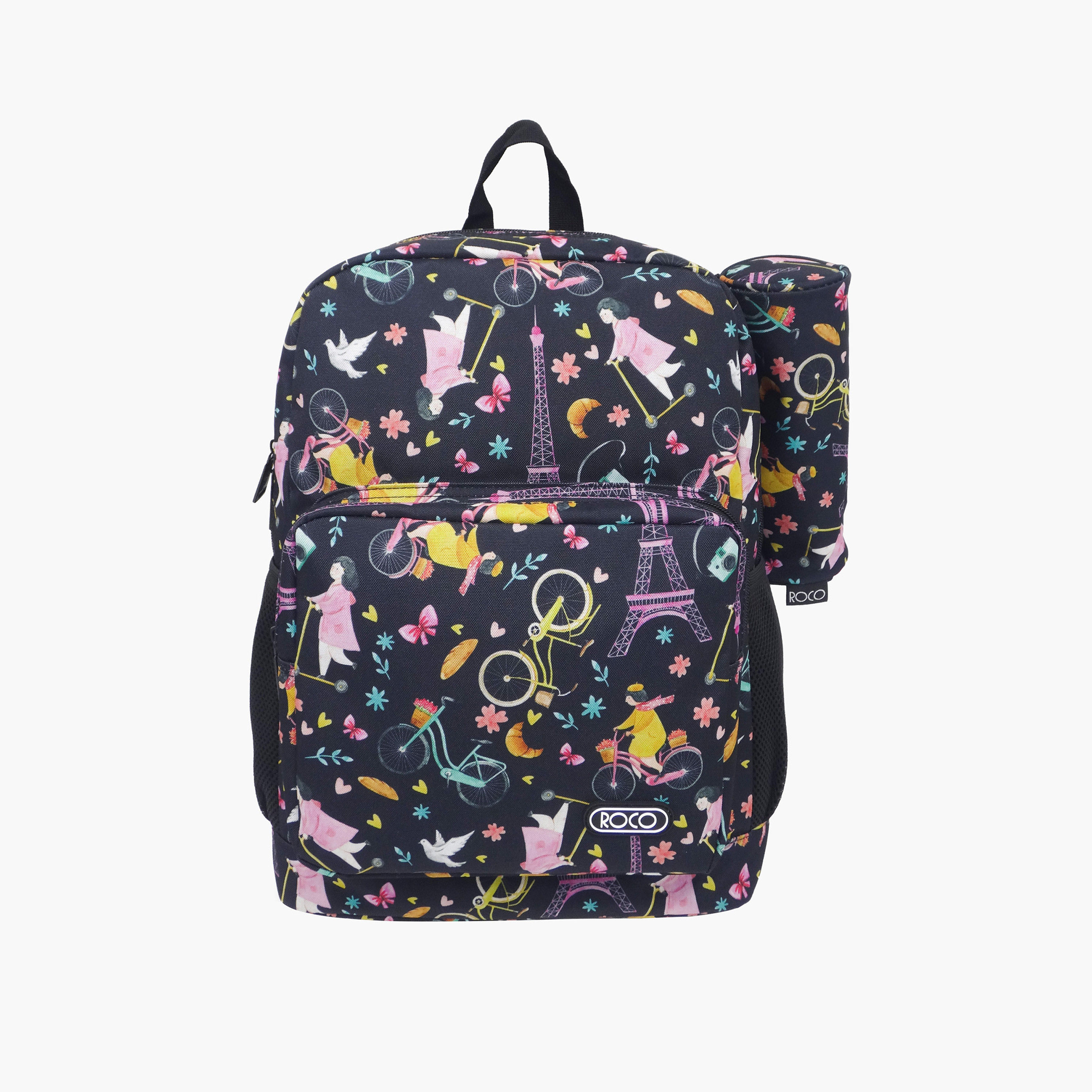 Roco Printed 16-inch Backpack with Adjustable Shoulder Straps with Pencil Pouch - 43x31x14 cms-school-bagsandbackpacks-backpacks-image-1