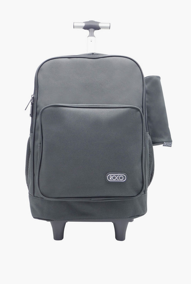 Roco Solid 15.6-inch Trolley Backpack with Retractable Handle and Pencil Pouch - 46x33x20 cms-school-image-1