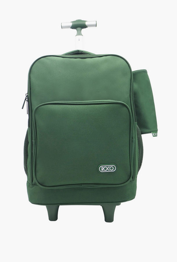 Roco Solid 15.6-inch Trolley Backpack with Retractable Handle and Pencil Pouch - 46x33x20 cms-school-image-1