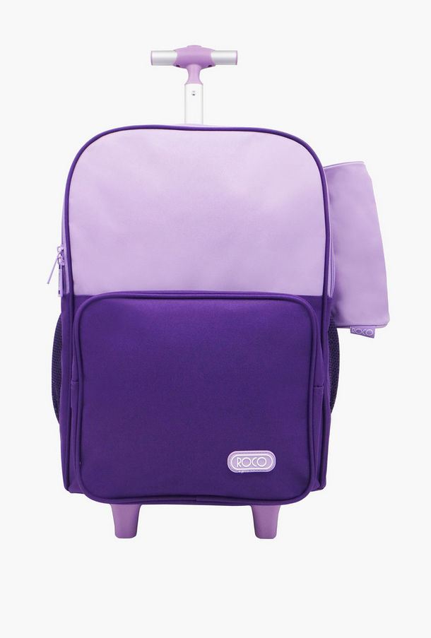 Roco Solid 15.6-inch Trolley Backpack with Retractable Handle and Pencil Pouch - 46x33x20 cms-school-image-1
