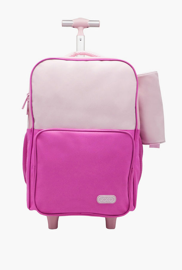 Roco Solid 15.6-inch Trolley Backpack with Retractable Handle and Pencil Pouch - 46x33x20 cms-school-image-1