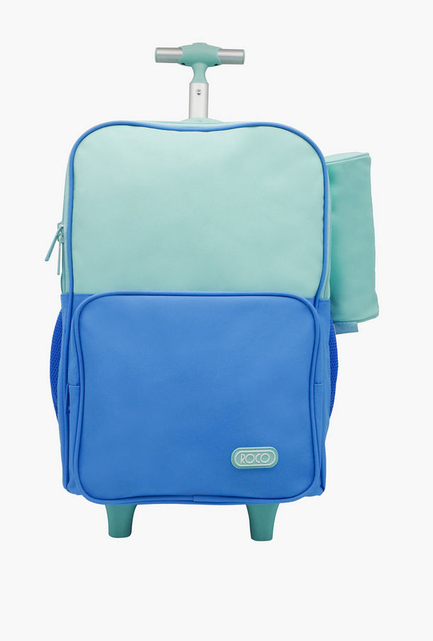 Roco Solid 15.6-inch Trolley Backpack with Retractable Handle and Pencil Pouch - 46x33x20 cms-school-image-1